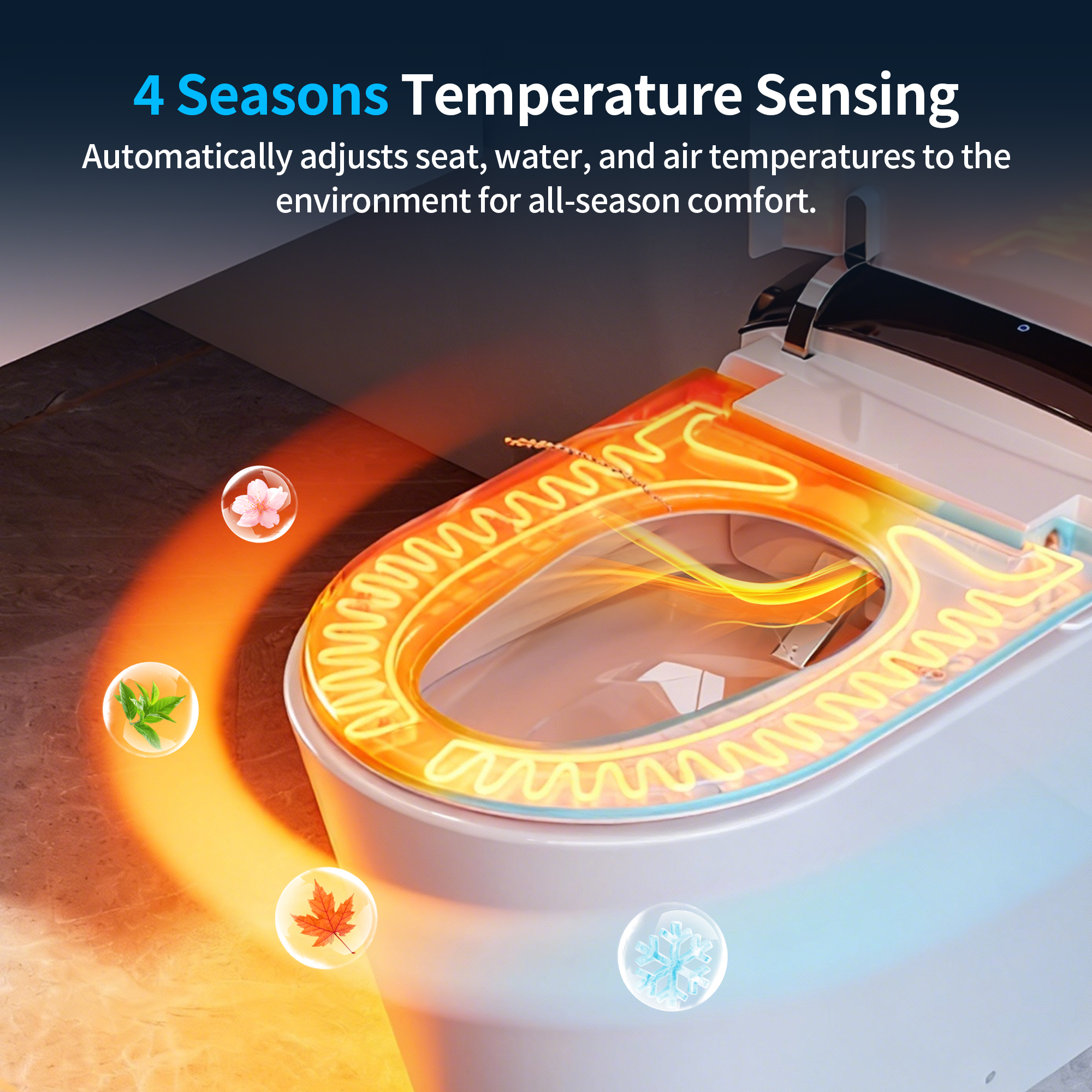 DeerValley DV-1S0442 Advanced Smart Toilet with Tank Built in, Auto Open/Close Lid, Auto Dual Flush, Foot Sensor, Auto Temp, Foam Shield, LED Display, Instant Warm Water, ADA Height Elongated Bidet Toilet