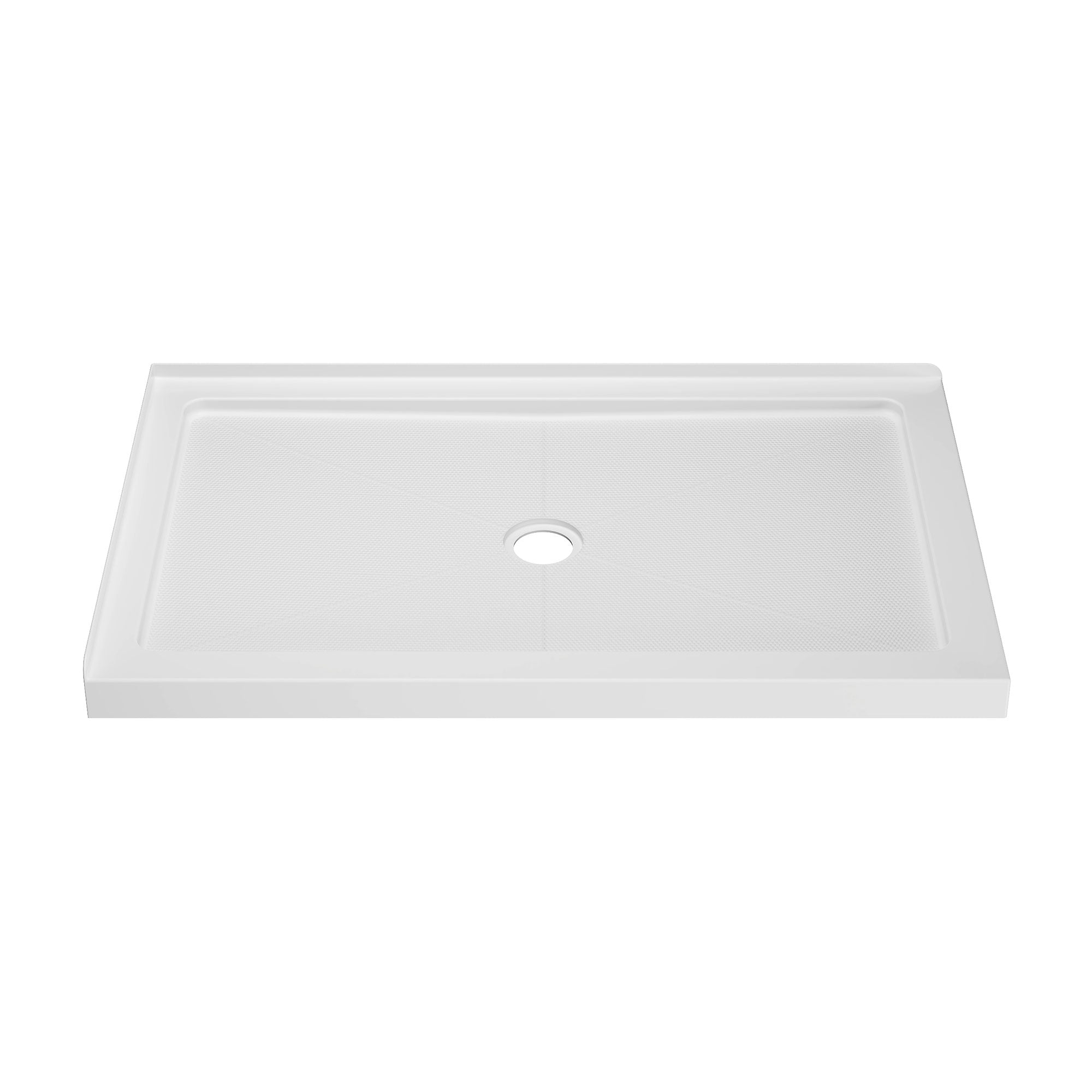 DeerValley DV-1SB0480 48 in. L x 30 in. W x 3.5 in. H Alcove Shower Pan Base with Center Drain in White