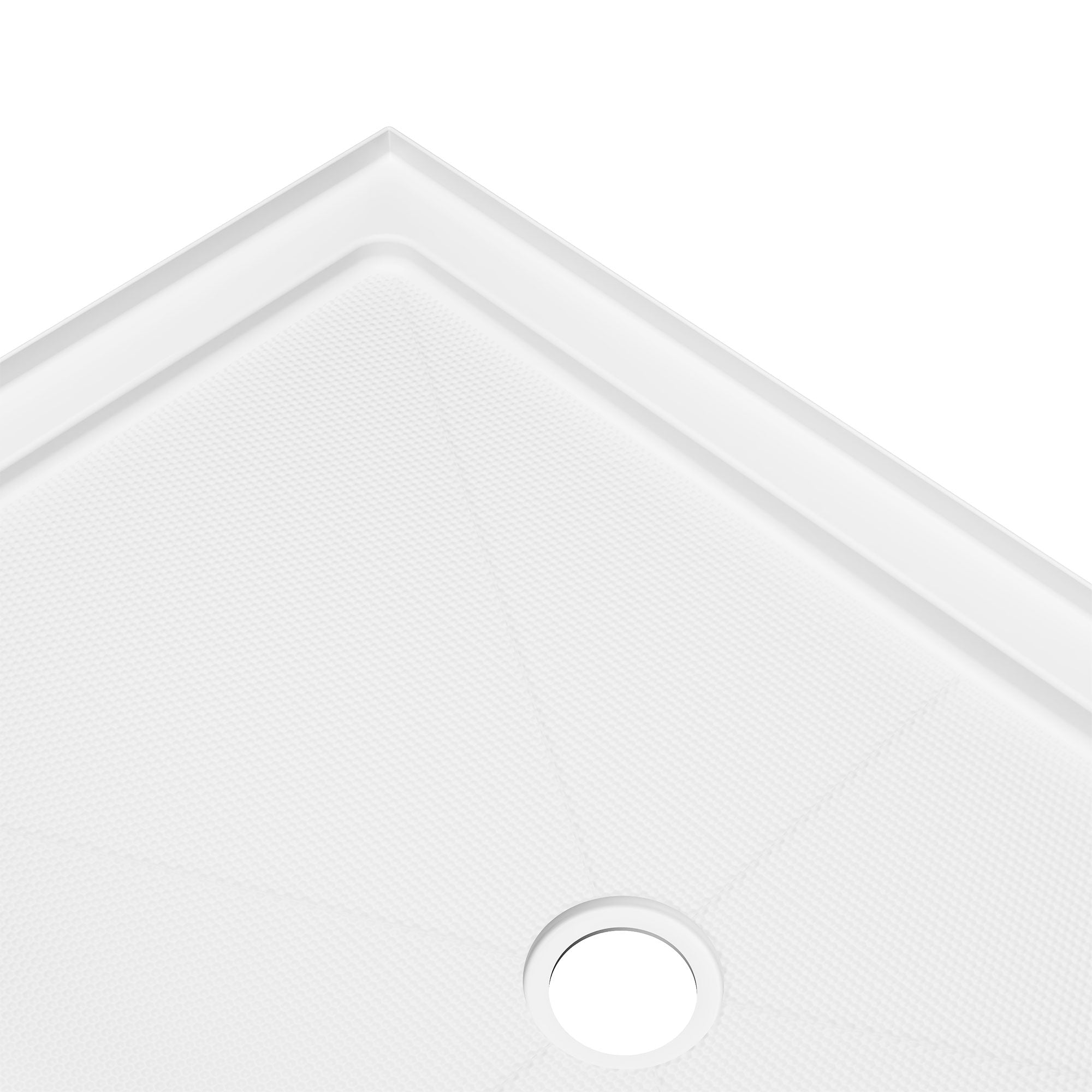 DeerValley DV-1SB0480 48 in. L x 30 in. W x 3.5 in. H Alcove Shower Pan Base with Center Drain in White