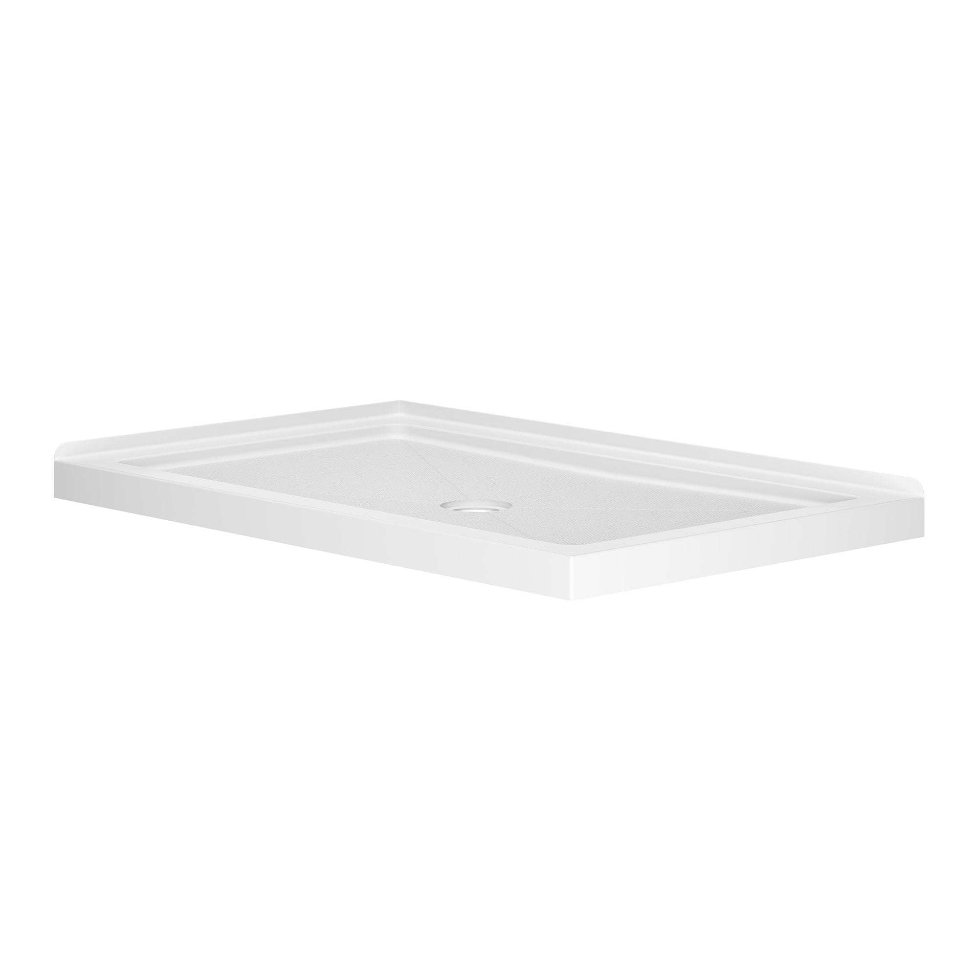 DeerValley DV-1SB0480 48 in. L x 30 in. W x 3.5 in. H Alcove Shower Pan Base with Center Drain in White