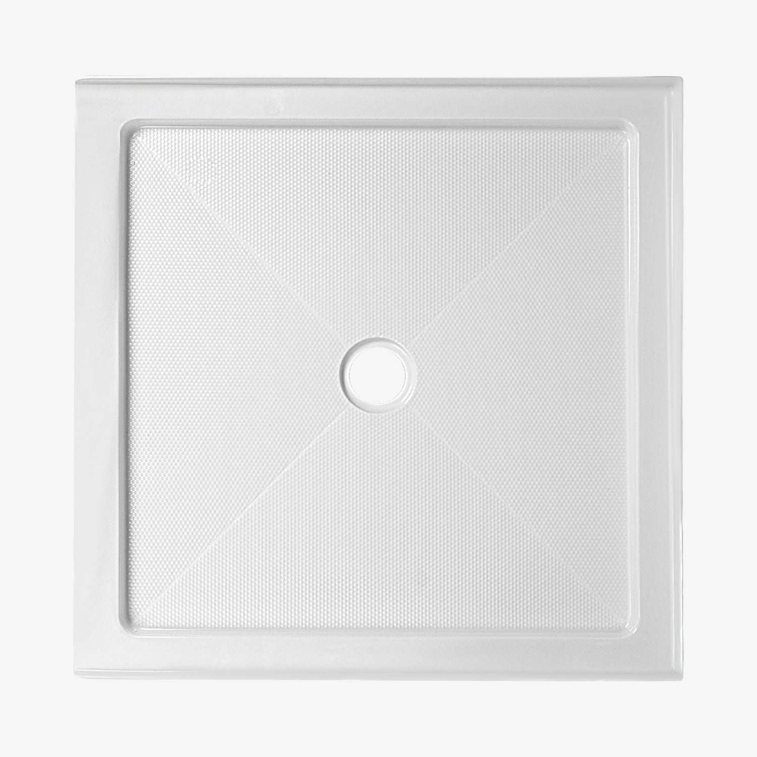 35" L x 35" W Square Shower Base, Non-slip Design
