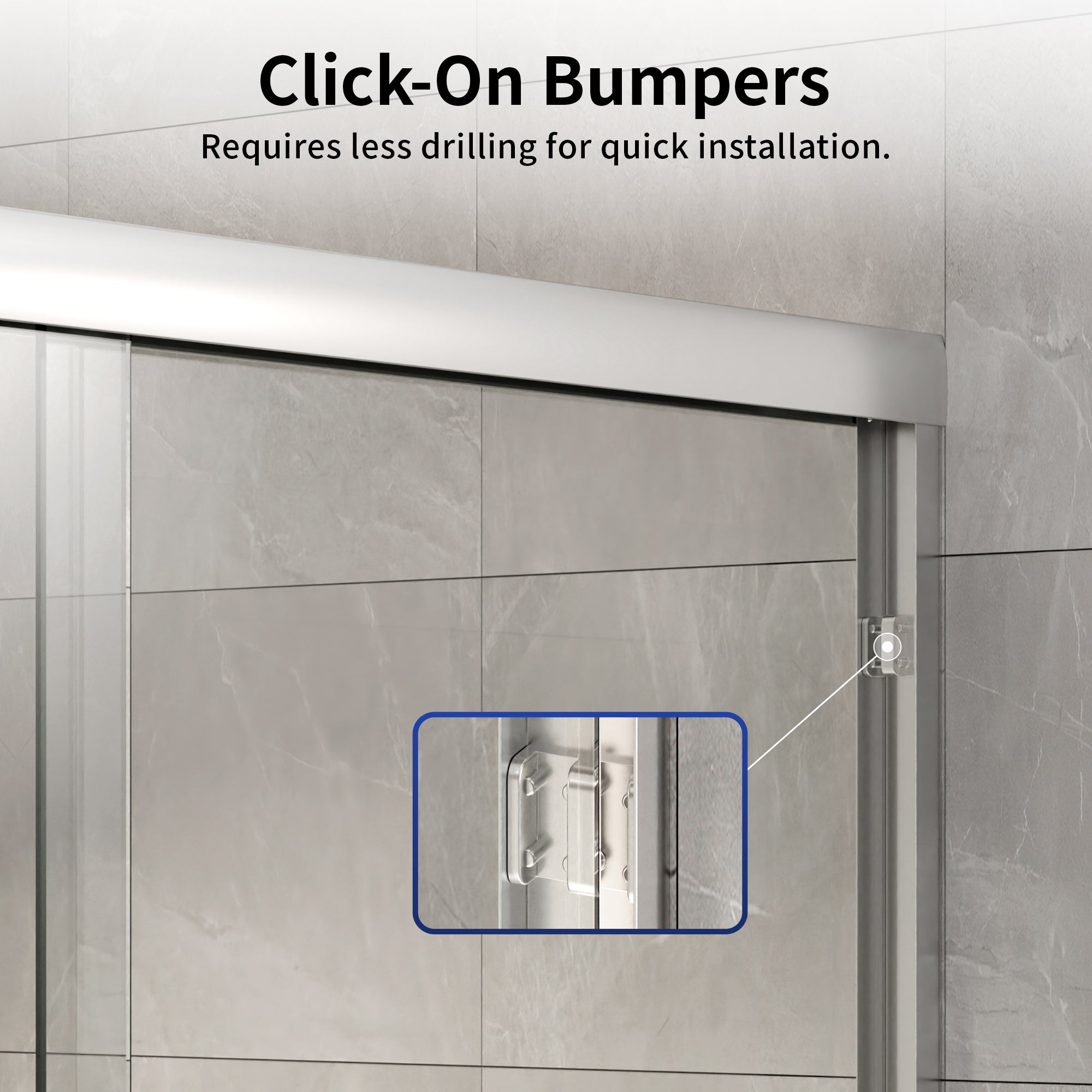 DeerValley DV-1SD0412B06 56" - 60" W x 60" H Framed Double Sliding Tub Door, Bypass Sliding Bathtub Shower Door with 1/4" Clear Tempered Glass, Aluminum Frame with Stainless Steel Towel Bar, Matte Black