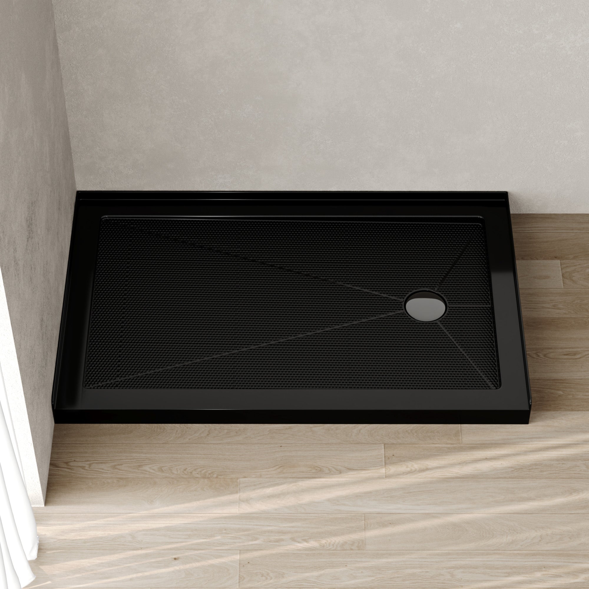 DeerValley DV-1SB0107 Shower Bases, 2-4‰ Sloped Drainage & 3-Sided Flange,Non-slip Design With Multiple Sizes