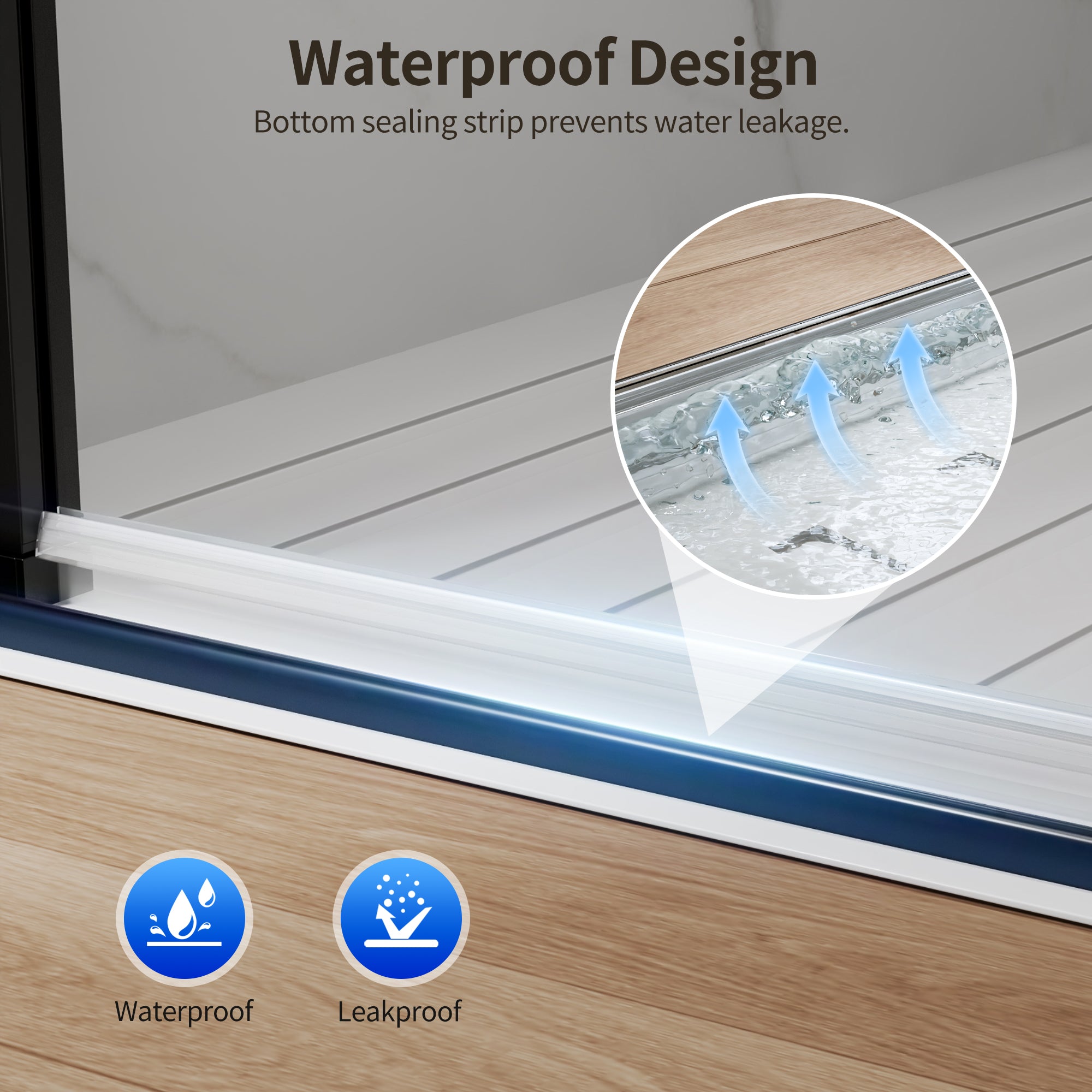 DeerValley DV-1SD0463B06 Bi-Fold Shower Door – 6mm Tempered Glass & Space-Saving