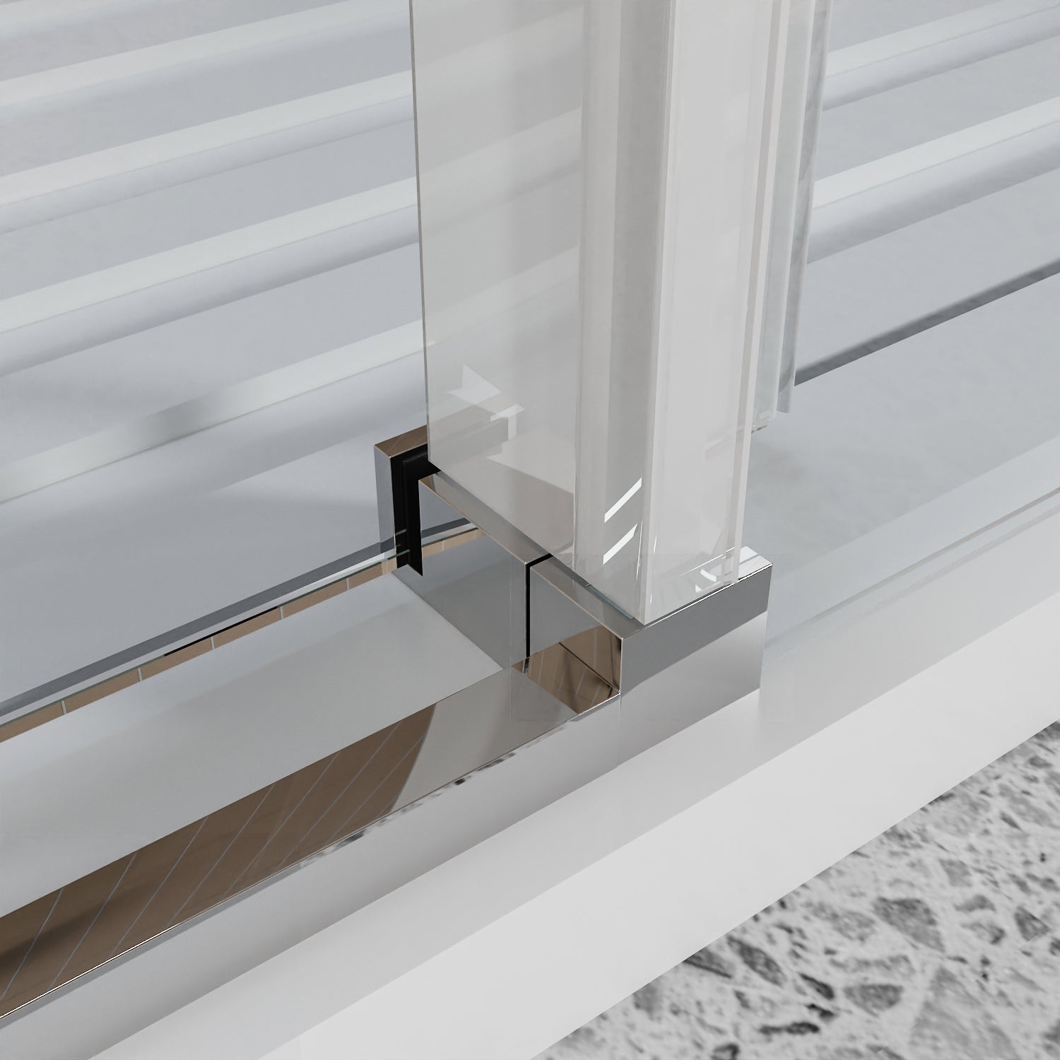 CONCORD 60"x 76" Shower Enclosure Single Sliding Frameless