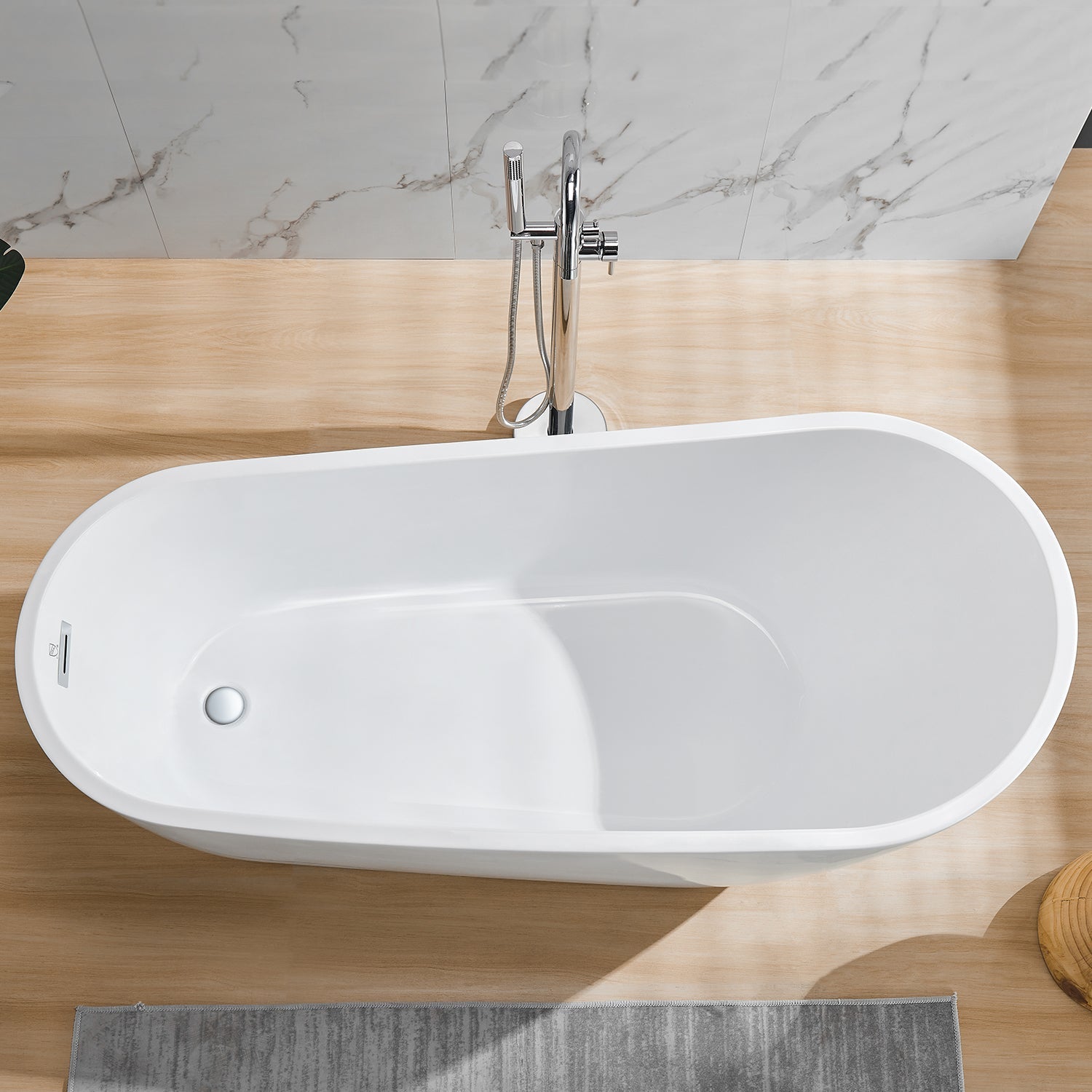 DeerValley Bath DeerValley DV-1T173 Prism 67" x 29" Freestanding Soaking Acrylic Bathtub