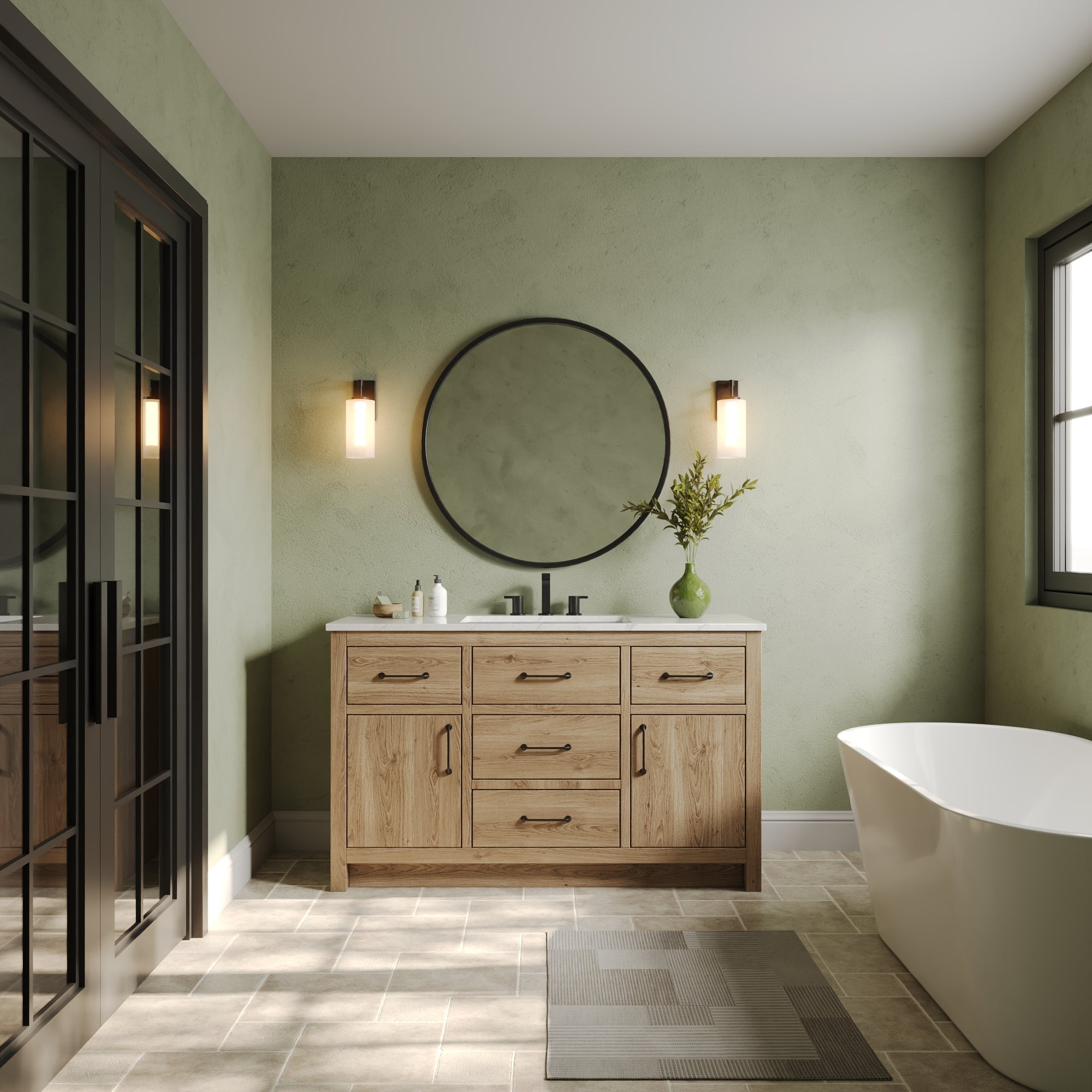 24.02"x16.85" Rectangular Undermount Bathroom Sink, Overflow