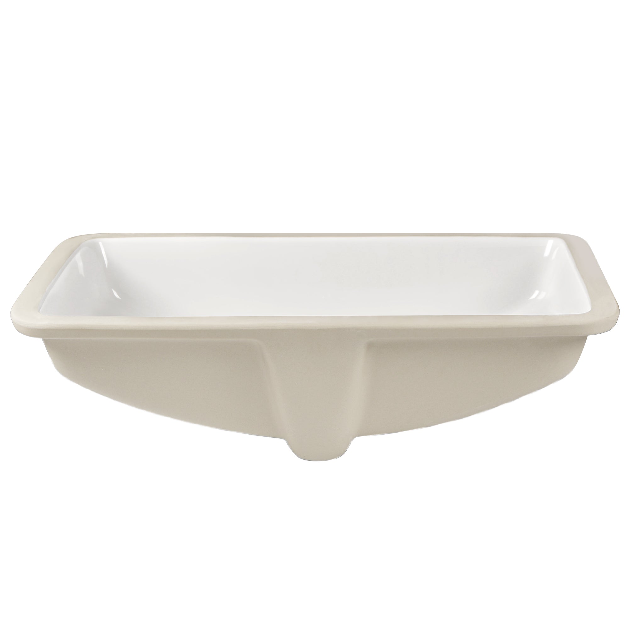 24.02"x16.85" Rectangular Undermount Bathroom Sink, Overflow