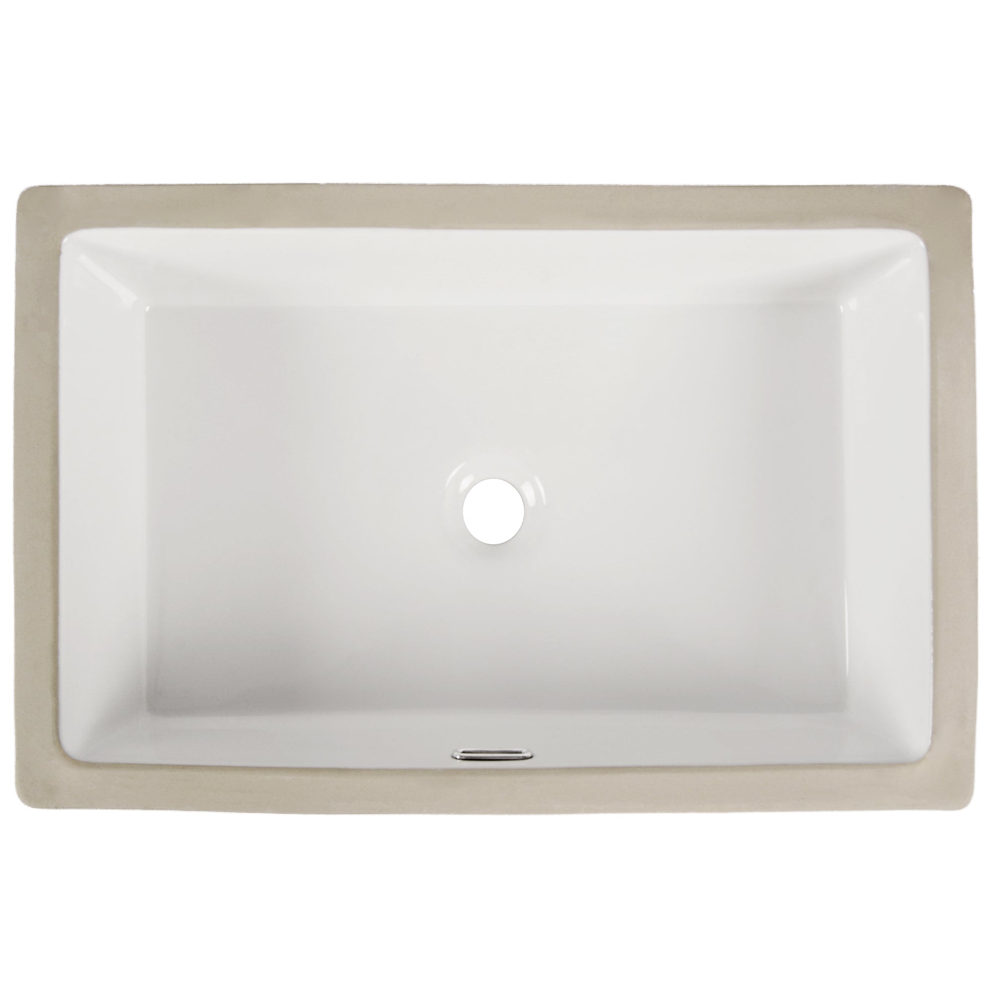 23.9"x15.79" Undermount Bathroom Sink Rectangular, with Flat Overflow