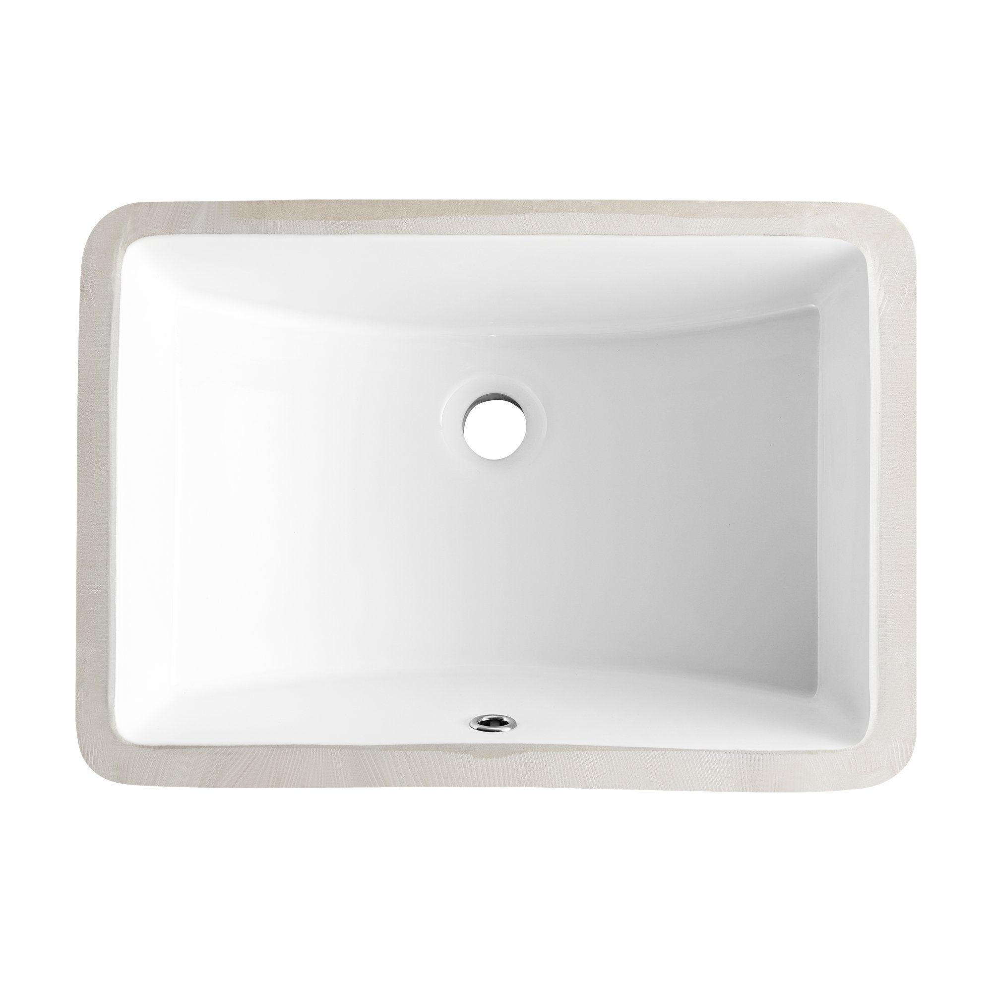 DeerValley Bath ALLY 21" X 15" Rectangular Undermount Bathroom Sink, Overflow Hole With Multiple Colors Undermount Bathroom Sinks