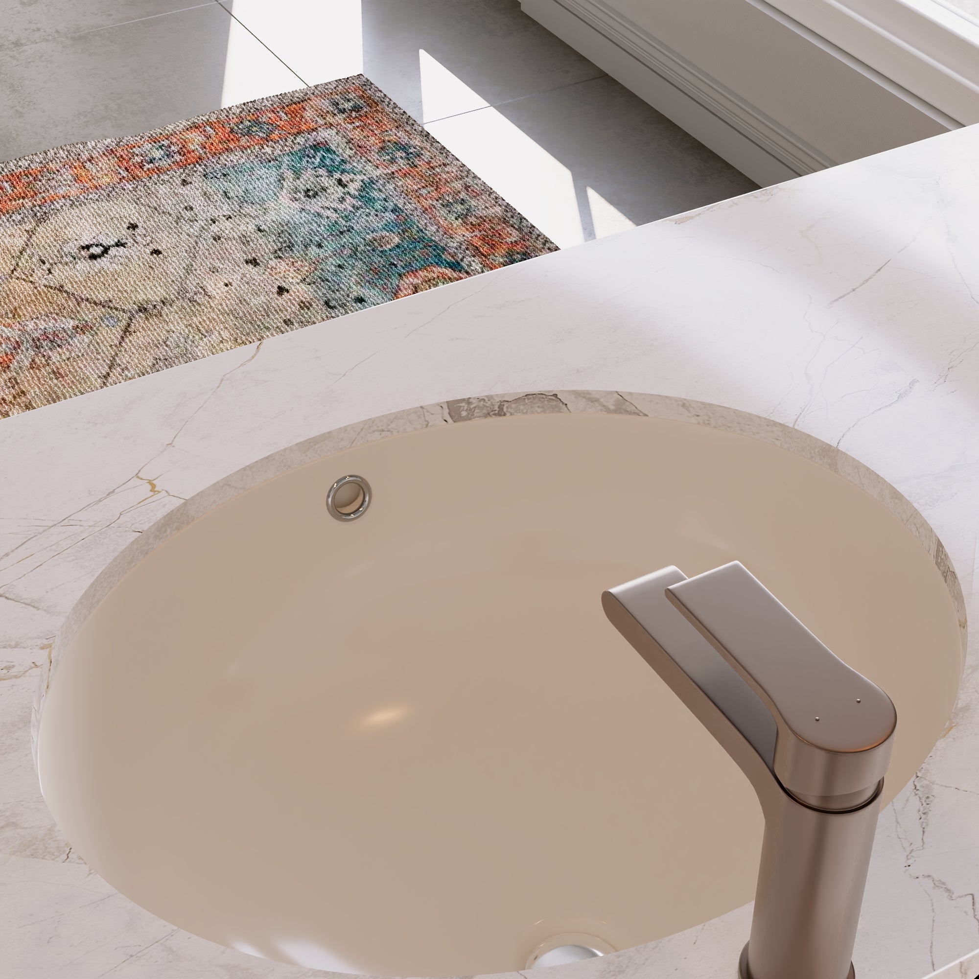 SYMMETRY 18" X 15" Oval Undermount Bathroom Sink, Overflow Hole With Multiple Colors