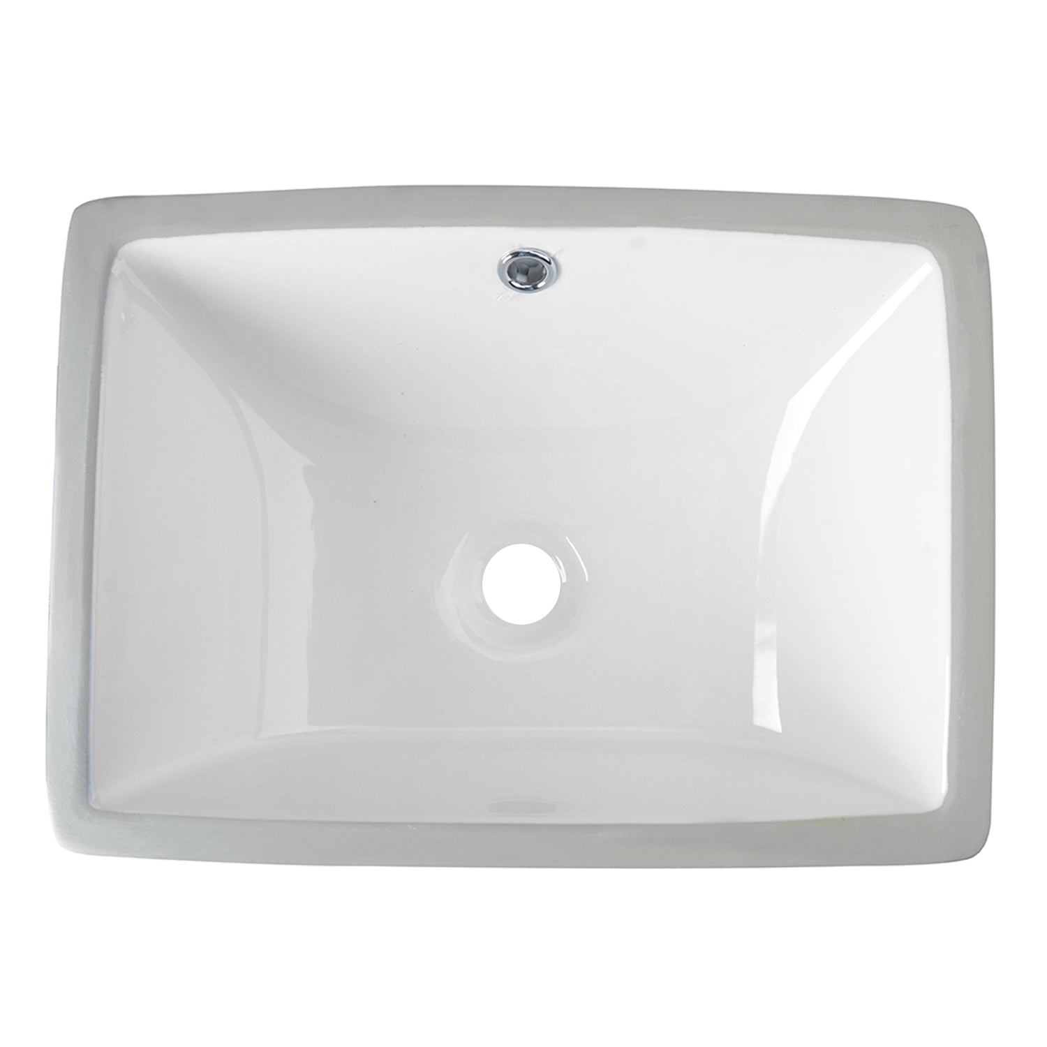 URSA 18" X 13" Rectangular Undermount Bathroom Sink, Overflow Hole With Multiple Colors