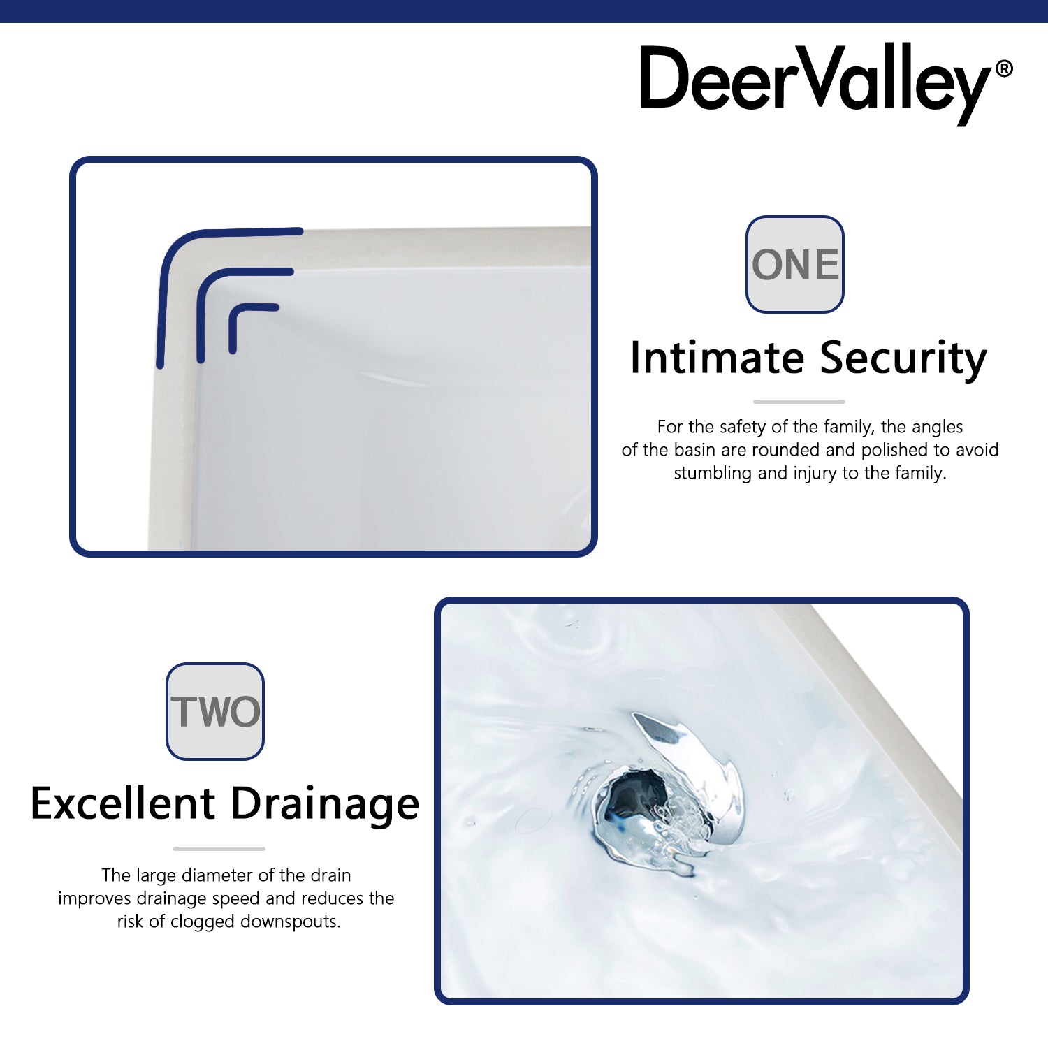 DeerValley Bath DeerValley DV-1U307 Ursa 16" X 14" Rectangular Vitreous China Undercounter Bathroom Sink With Overflow Hole Undermount Sinks