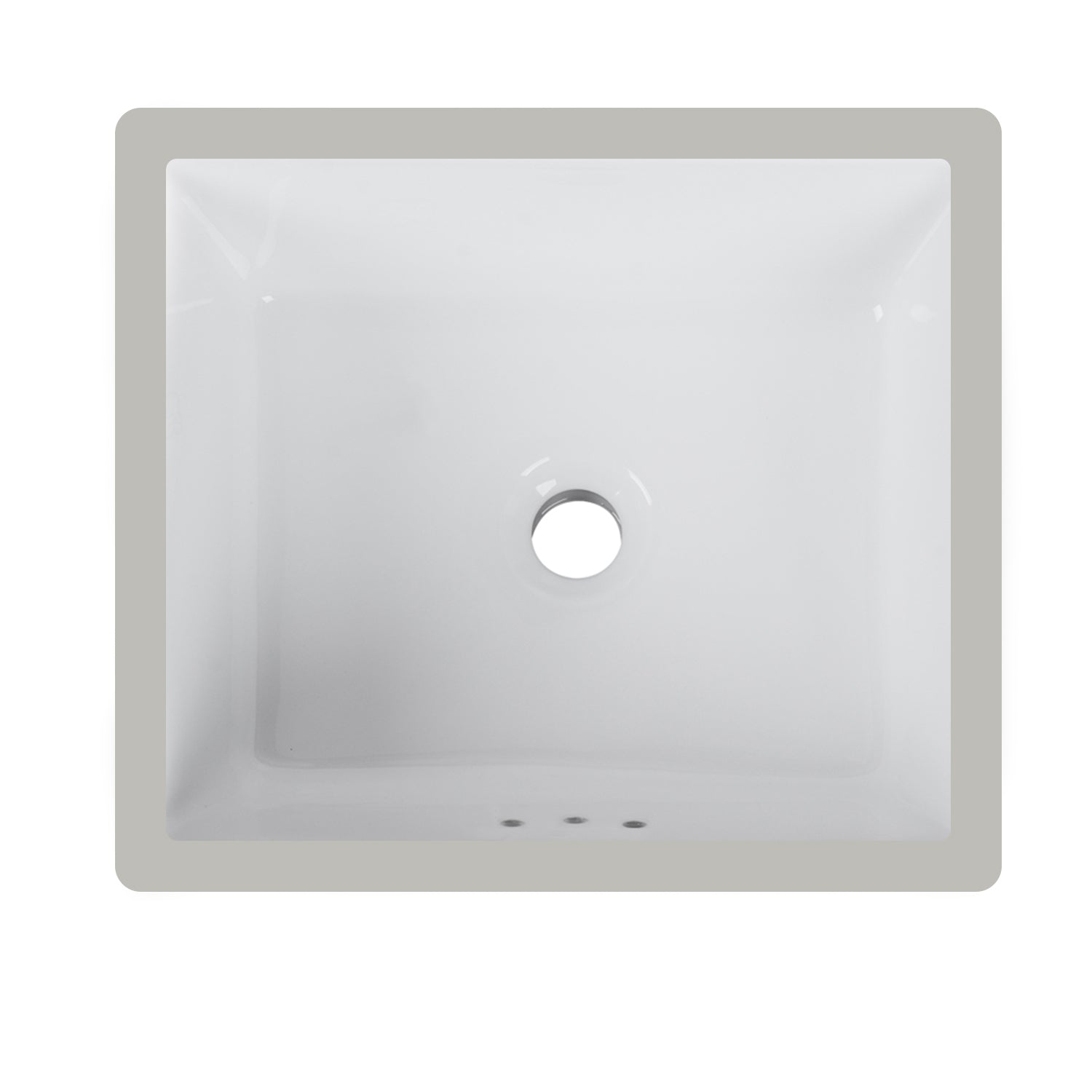 DeerValley Bath DeerValley DV-1U307 Ursa 16" X 14" Rectangular Vitreous China Undercounter Bathroom Sink With Overflow Hole Undermount Sinks
