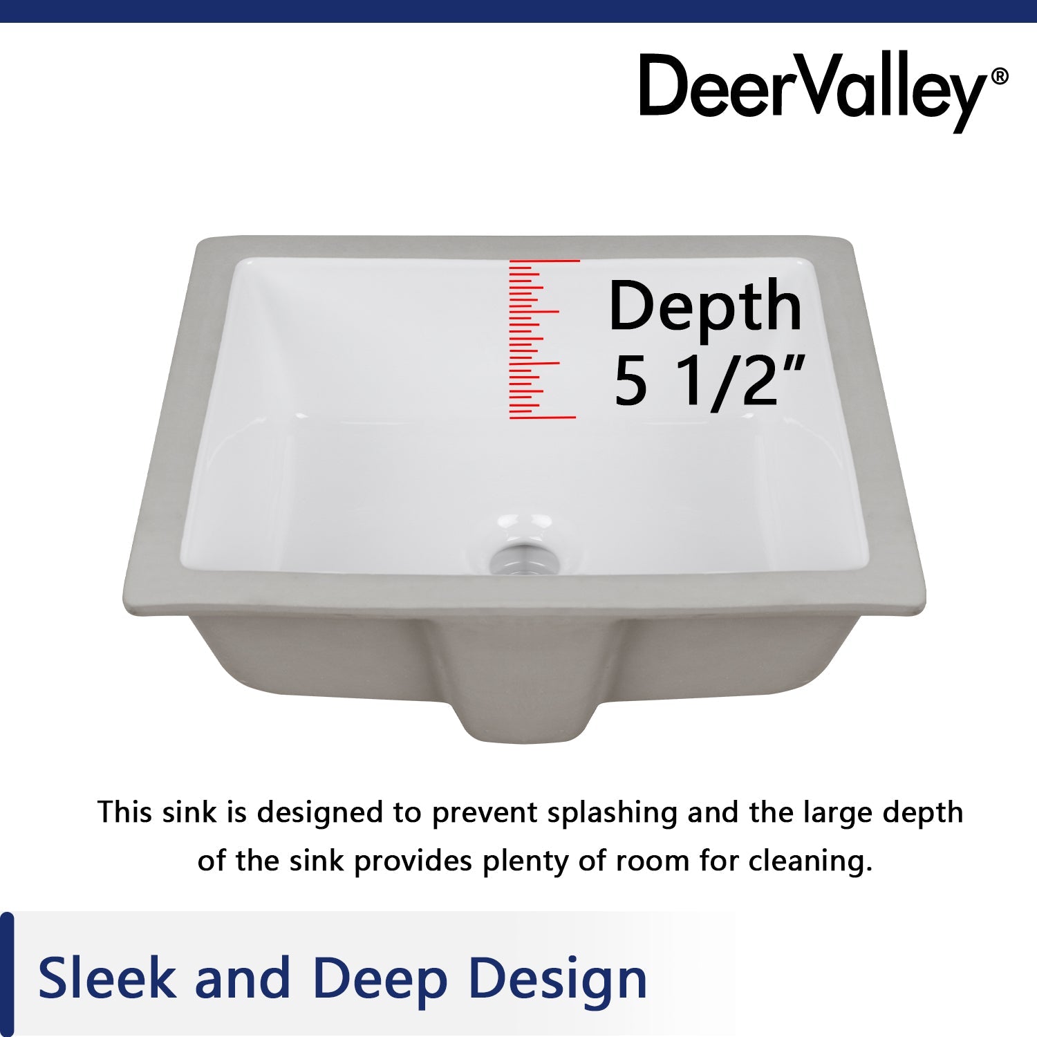 Open Box - URSA 16" X 14" Rectangular Undermount Bathroom Sink, Overflow Hole