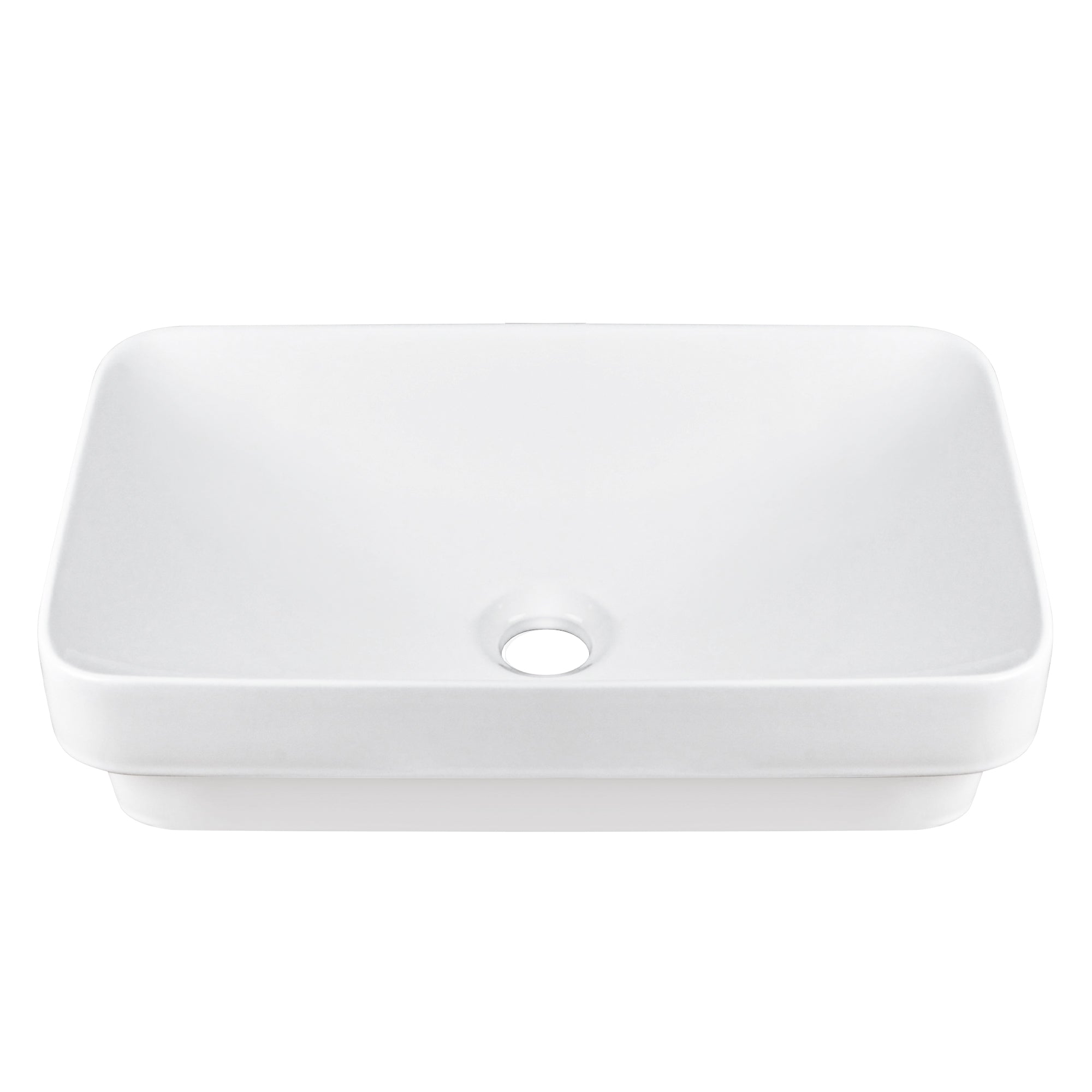 ALLY 12"/16" Rectangular Drop-in Bathroom Sink With Multiple Colors, Scratch-Resistant Ceramic