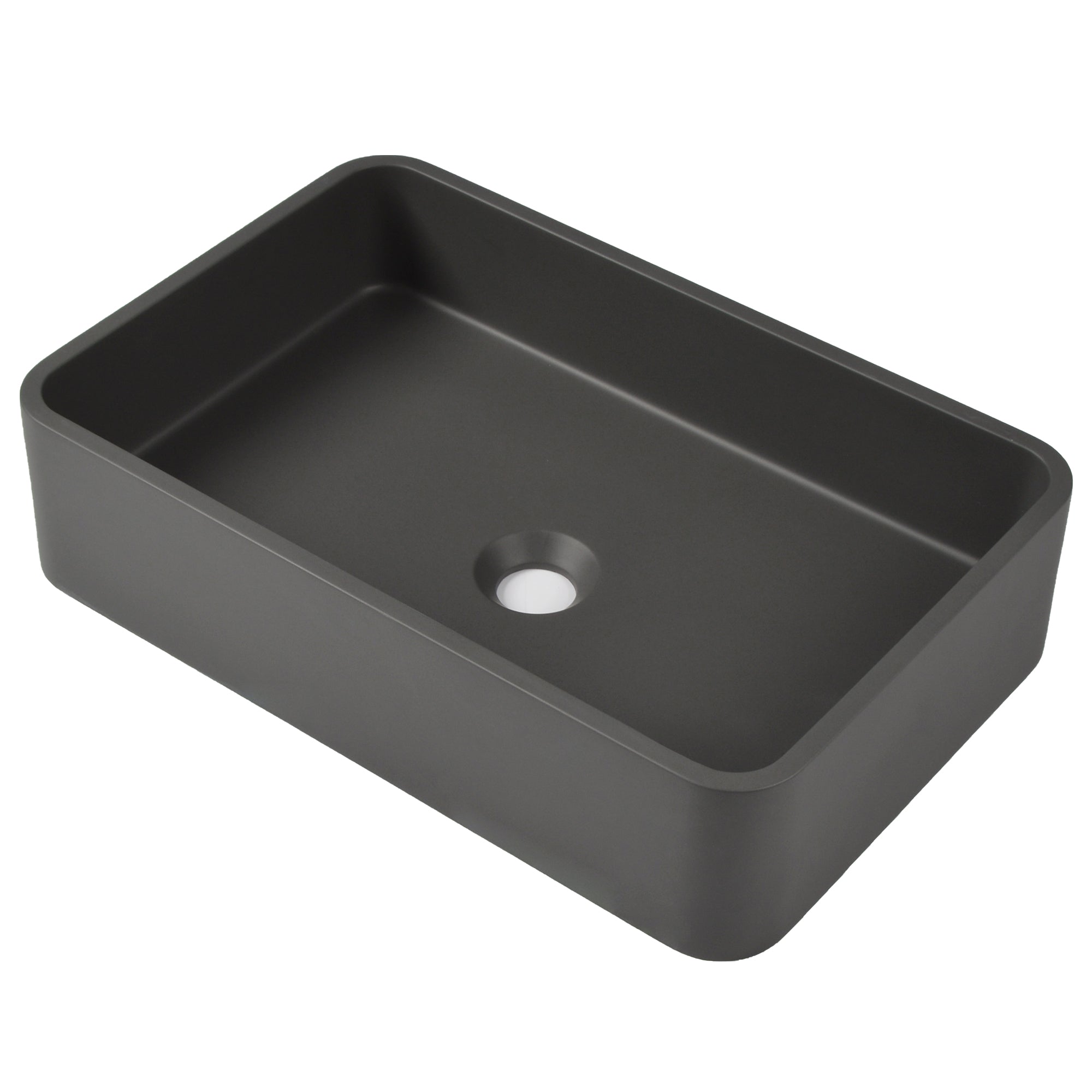 20" x 13" Rectangular Vessel Bathroom Sink, Concrete