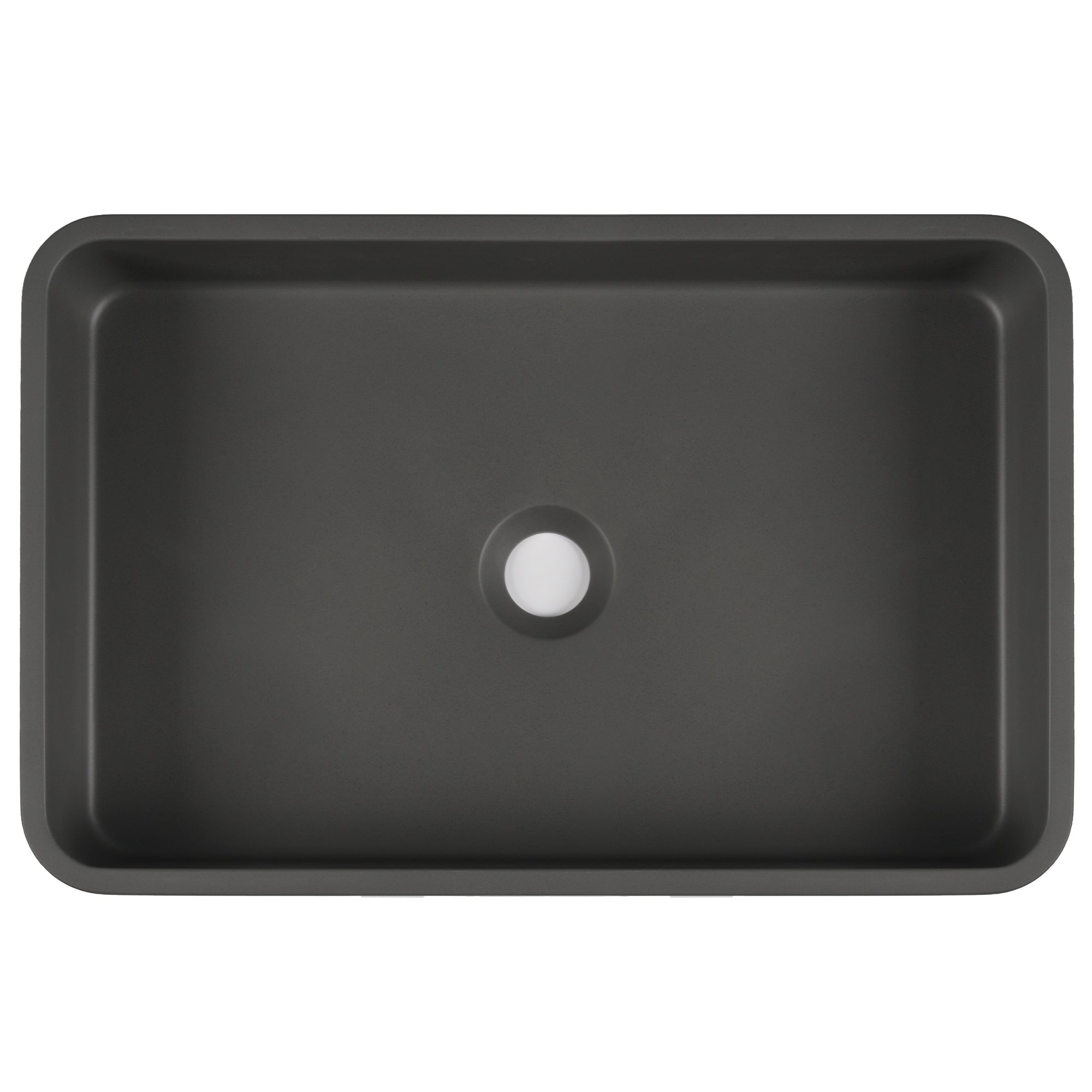 20" x 13" Rectangular Vessel Bathroom Sink, Concrete