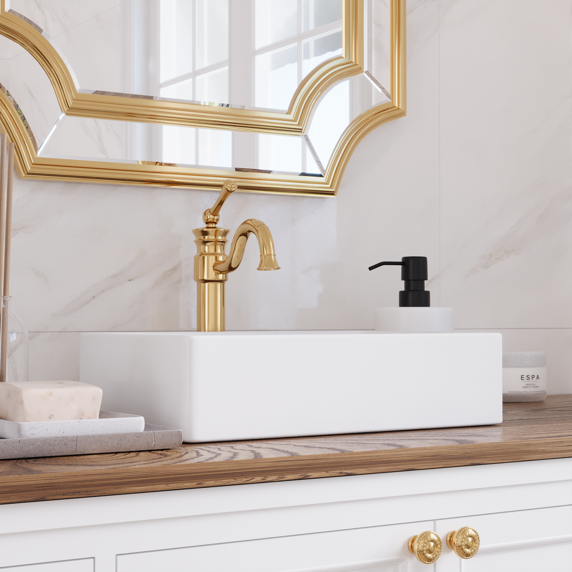 20" x 14" Rectangle Vessel Bathroom Sink, Seamless Design