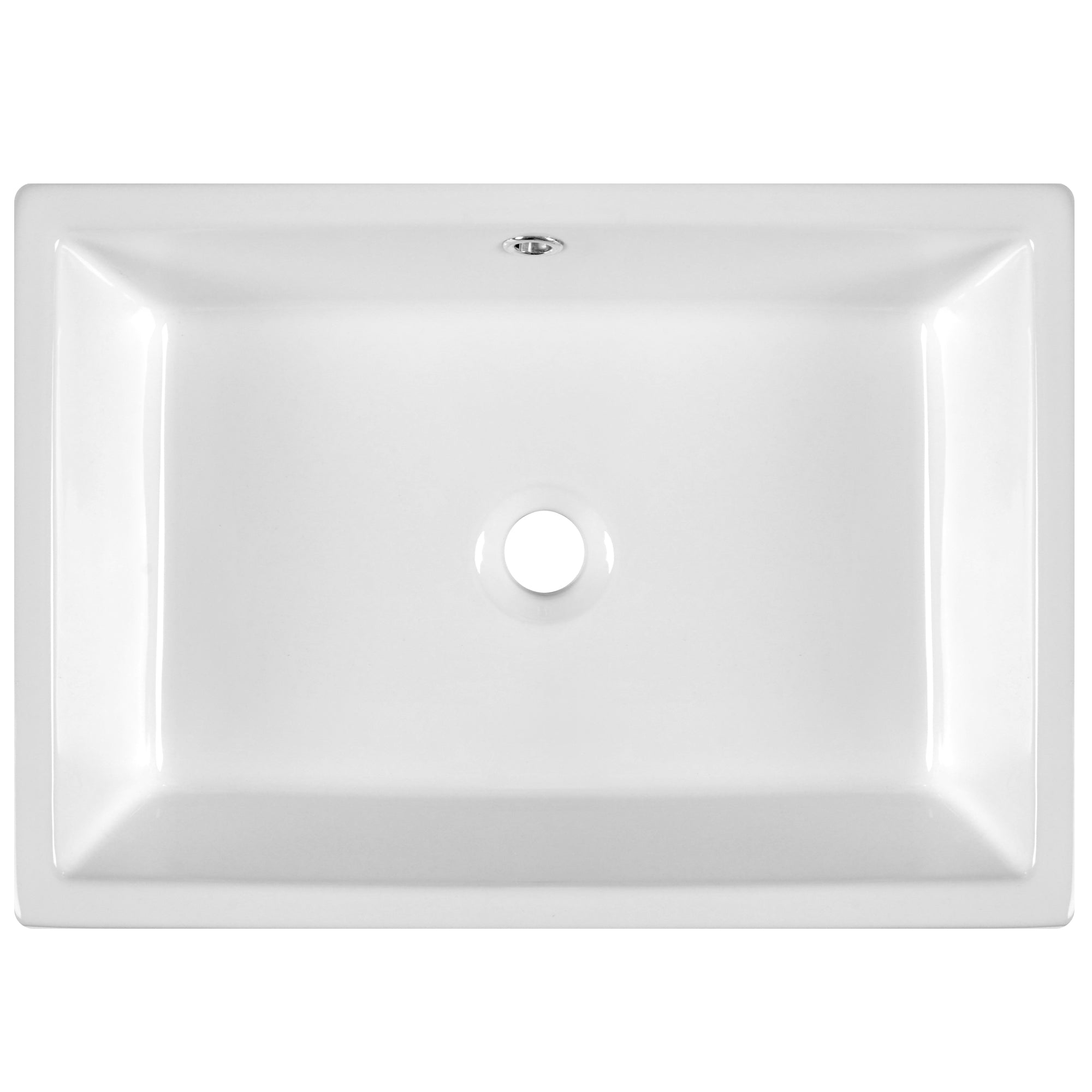20" x 14" Rectangle Vessel Bathroom Sink, Seamless Design