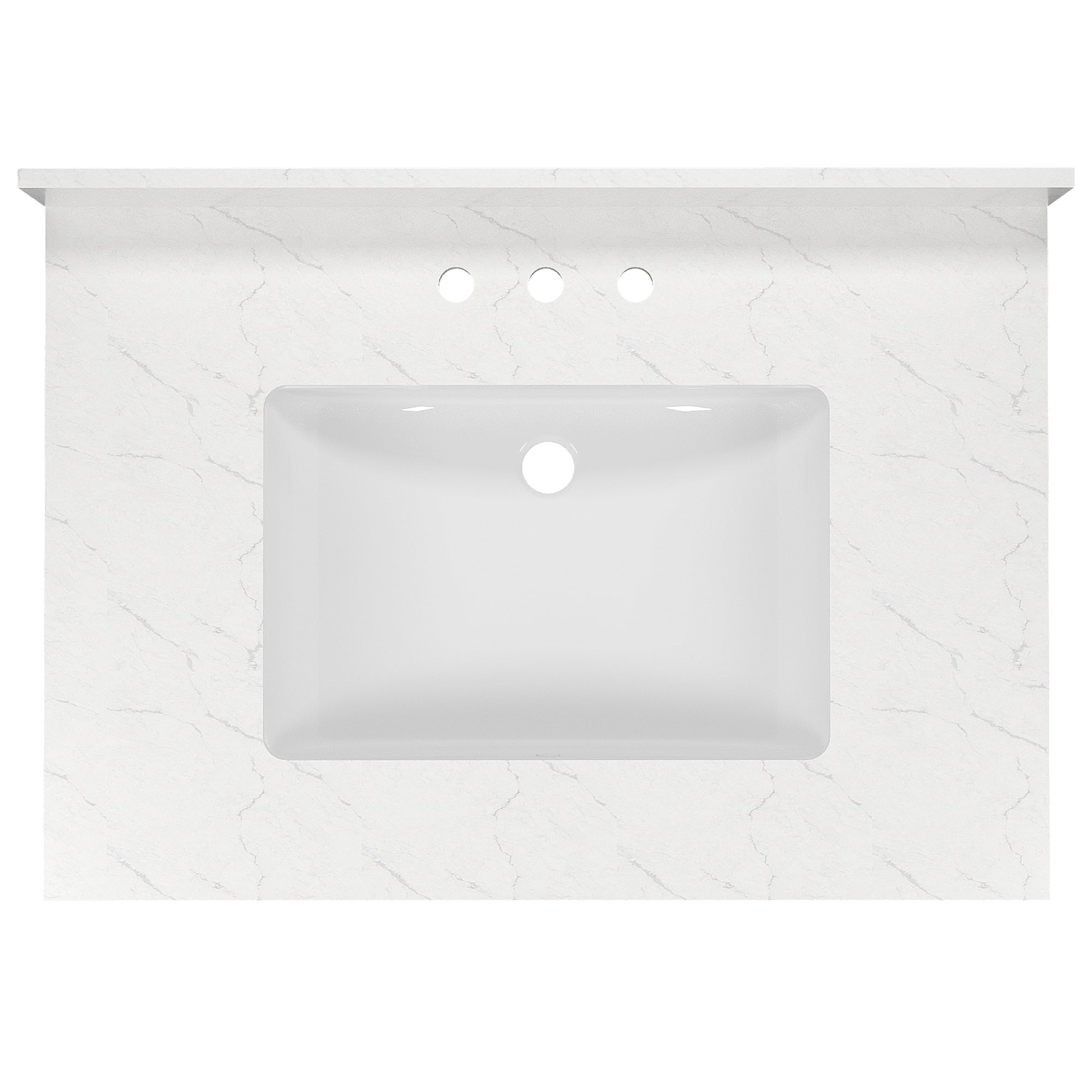 31.1" Rectangular Vanity Top Sink, Overflow Hole