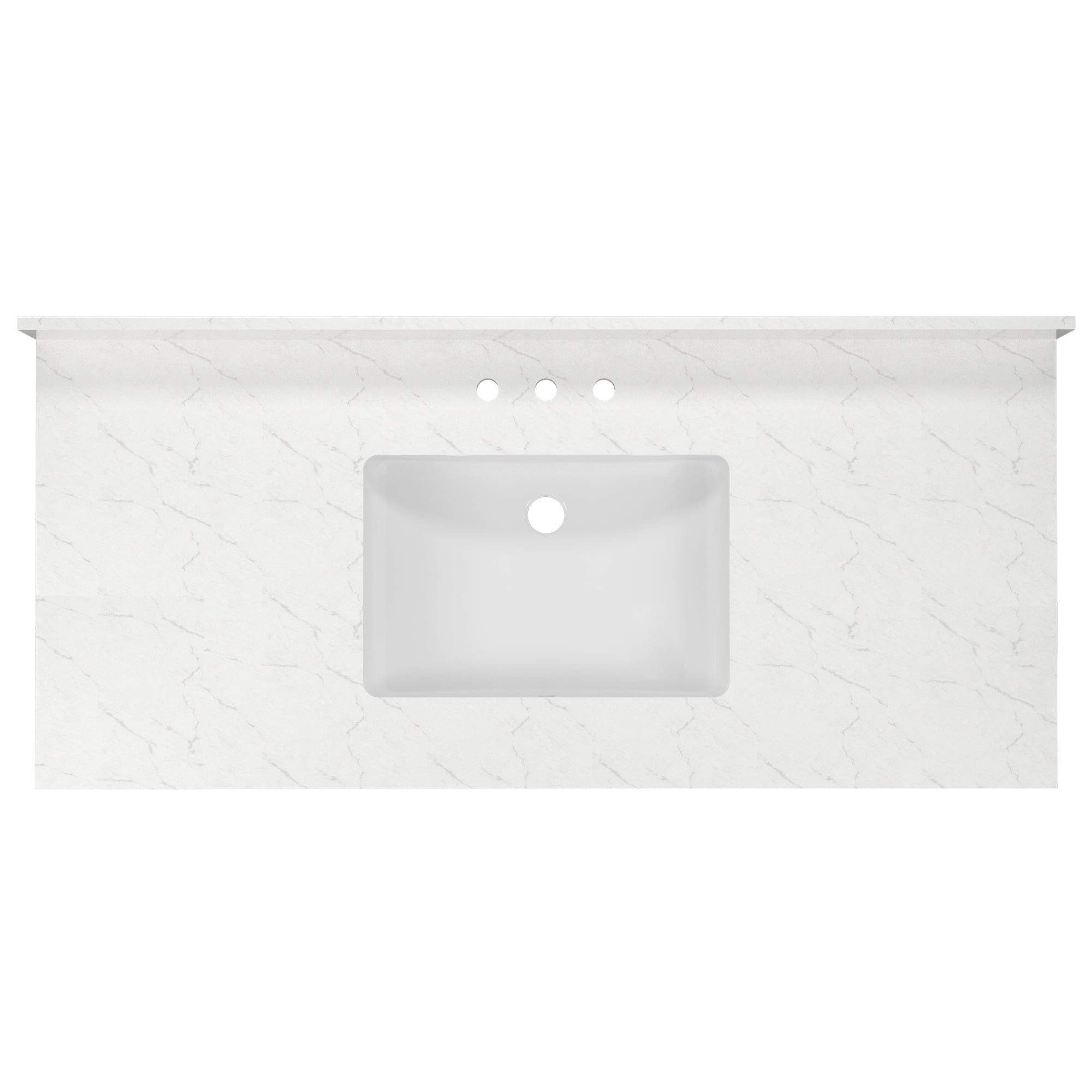 48.8" Rectangular Vanity Top Sink, Overflow Hole