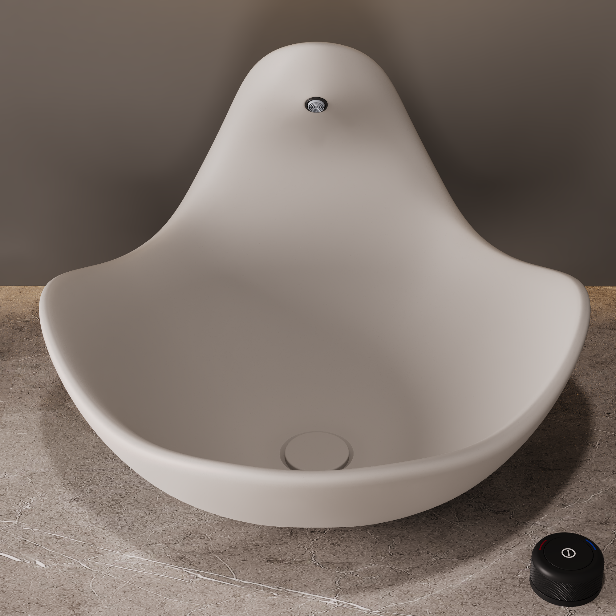 Wave Vessel Bathroom Sink With Multiple Colors, Concrete