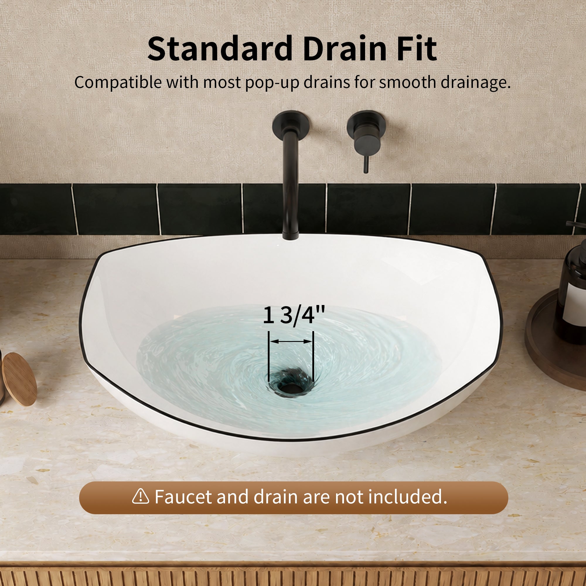 DeerValley DV-1V0589 Boat-Shaped Vessel Sink, Ceramic & Easy Clean