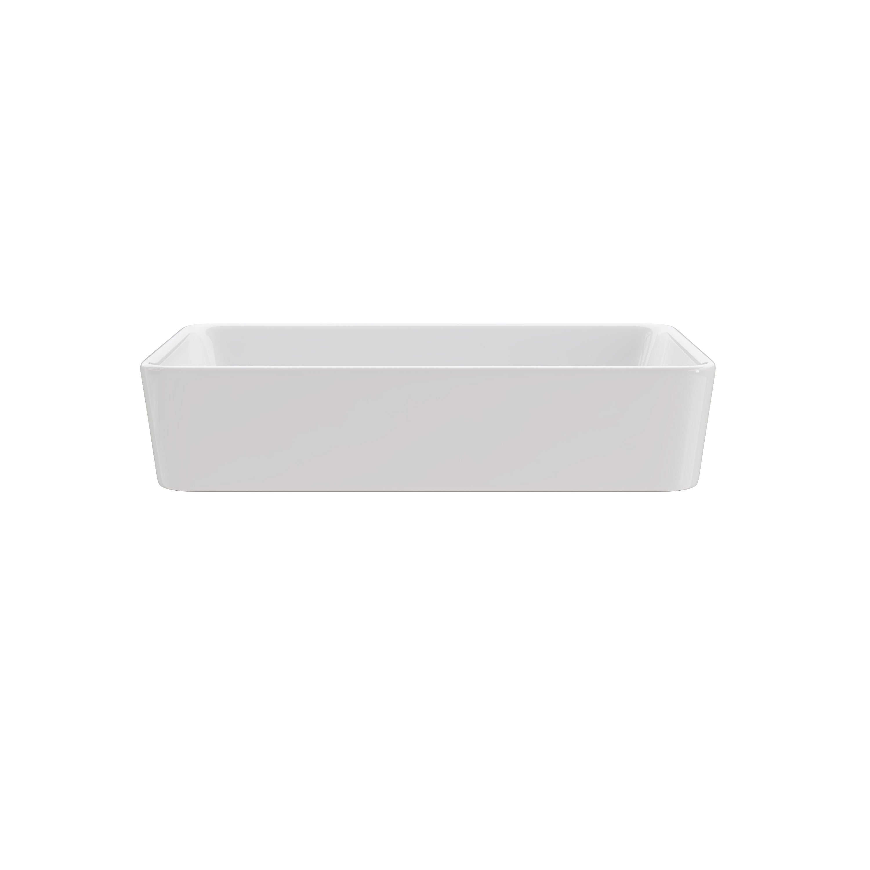 DeerValley DV-1V0602 Ceramic 23.63-in Vessel Rectangular Modern white Bathroom Sink