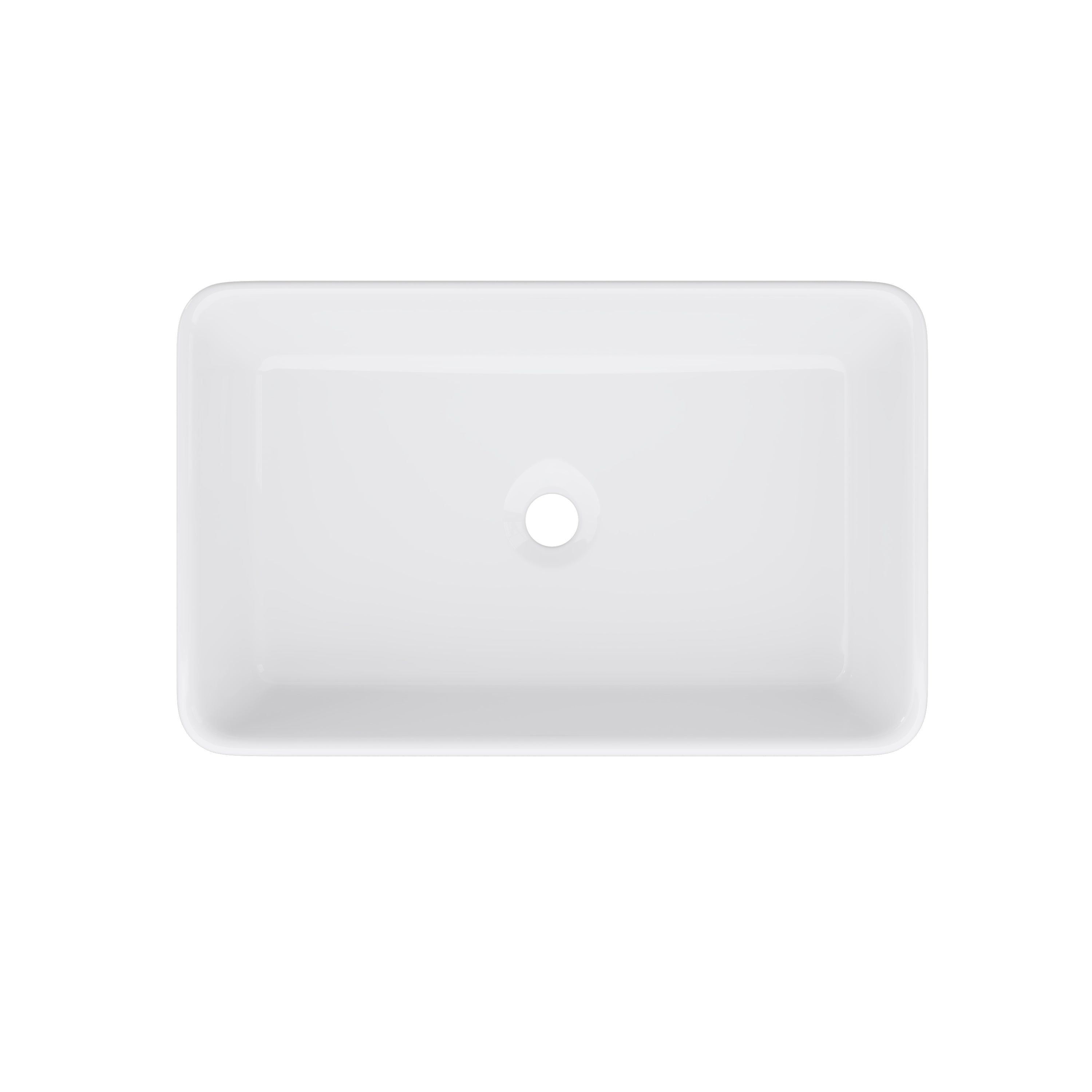 DeerValley DV-1V0602 Ceramic 23.63-in Vessel Rectangular Modern white Bathroom Sink