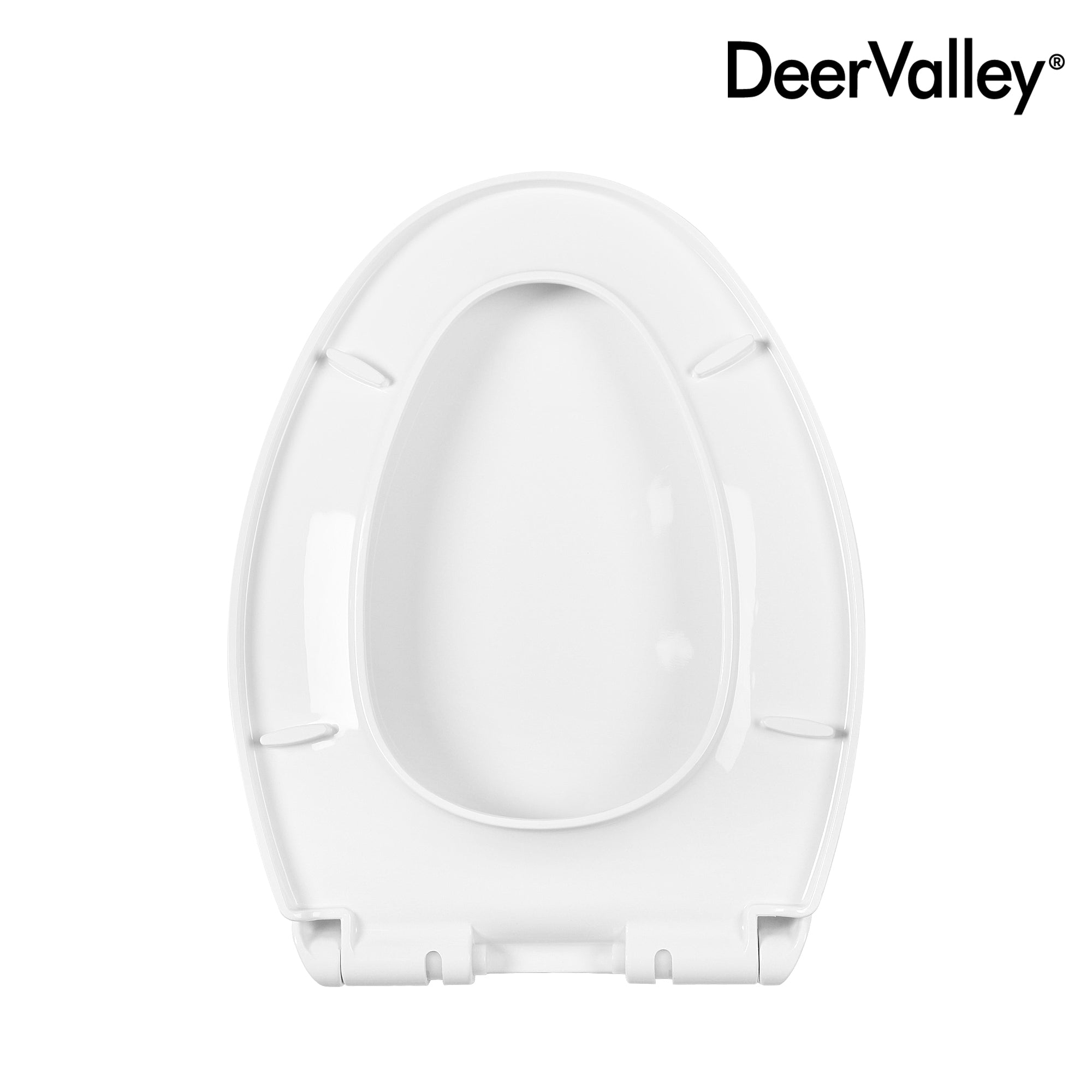 DeerValley DV-F0076S11 Quick-Release Plastic Elongated polypropylene Toilet Seat (Fit with DV-2F0076/DV-2F0078)