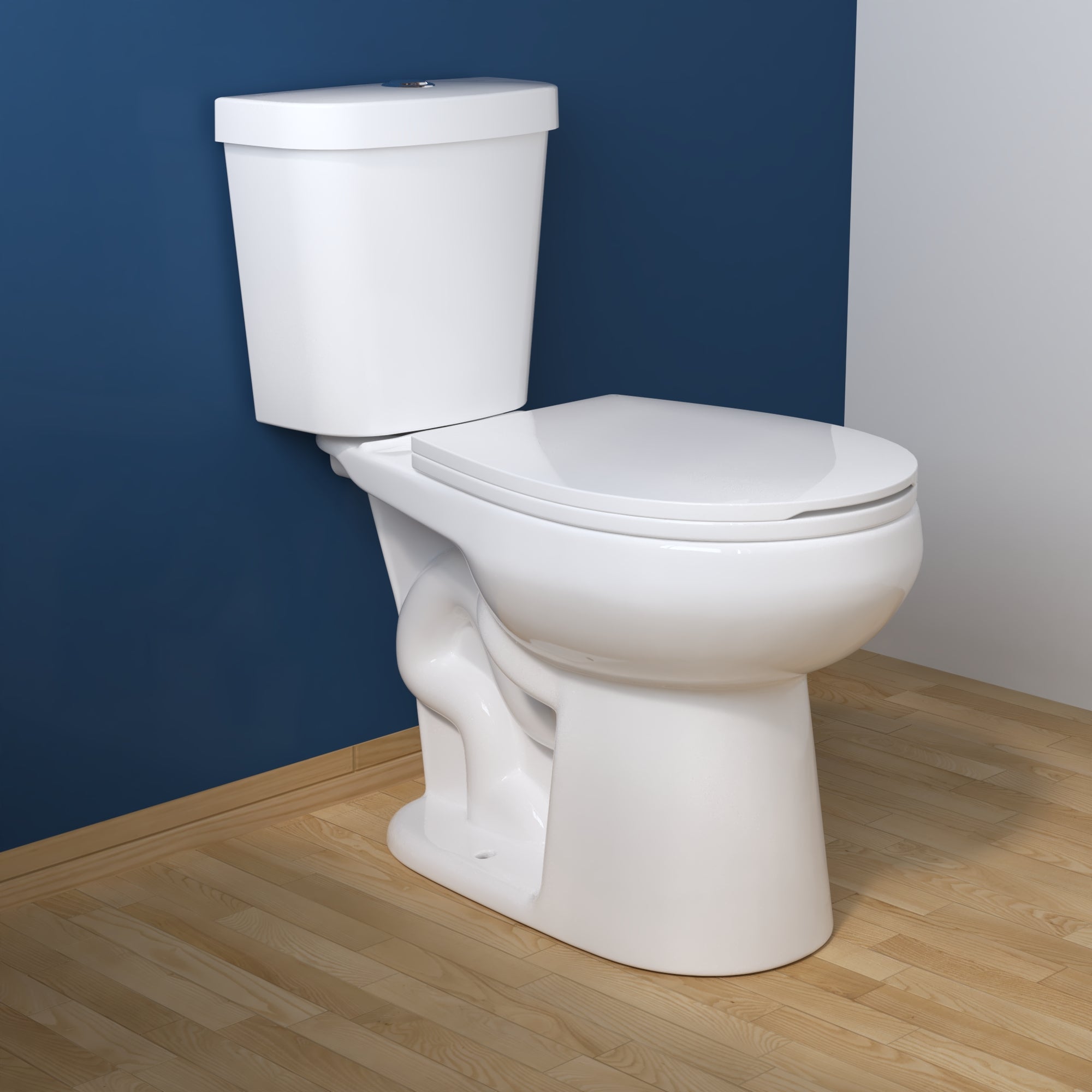 DYNASTY Two-Piece Round Toilet, 12" Rough-in Dual-Flush