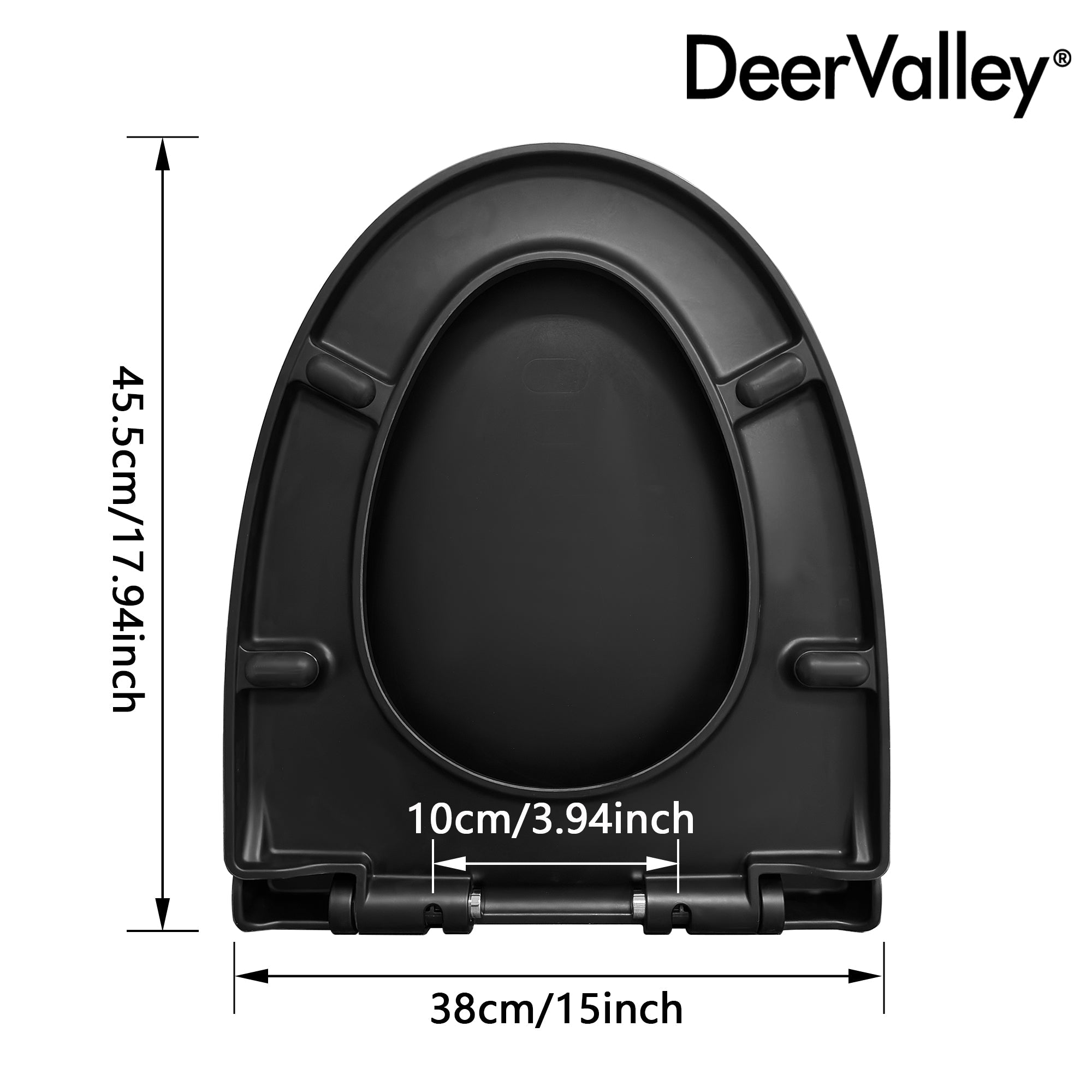 DeerValley DV-F0027S11 Quick-Release Soft-Close Elongated Urea Formaldehyde Resin (UF) Toilet Seat (Fit with DV-1F0027 )