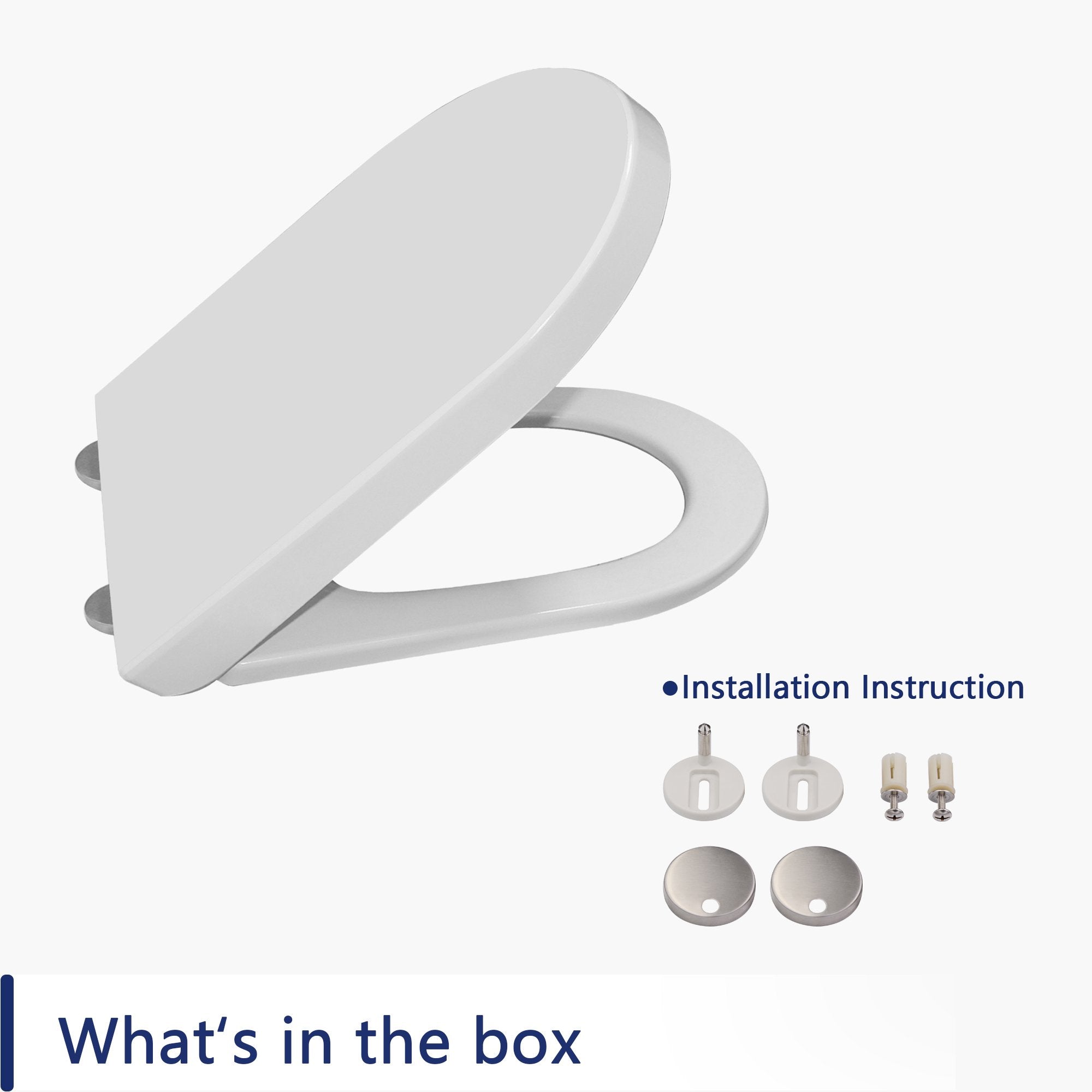 DeerValley Bath DeerValley DV-F812S21 Quite-Close Quick-Release Urea Formaldehyde Resin (UF) Toilet Seat (Fit with DV-1F52812/ DV-1F52813) Toilet Seats