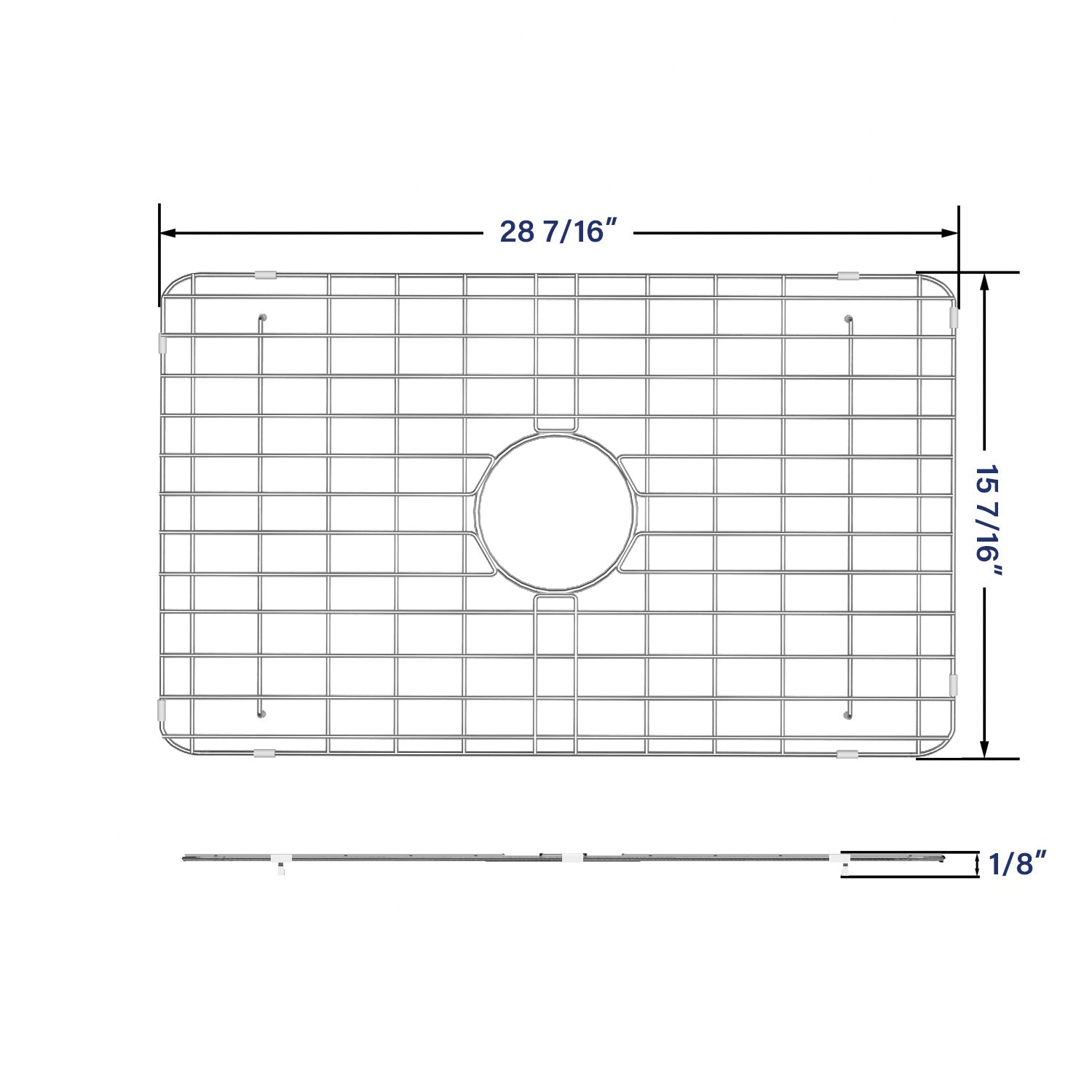 DeerValley DV-K119G06 28.46" x 15.43" Kitchen Sink Grid (Compatible with DV-1K119)