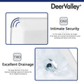 DeerValley Bath DeerValley DV-1V031 Ally Ceramic Sleek Rectangular Bathroom Vessel Sink Vessel Sink