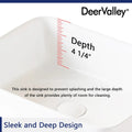 DeerValley Bath DeerValley DV-1V031 Ally Ceramic Sleek Rectangular Bathroom Vessel Sink Vessel Sink