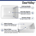 DeerValley Bath DeerValley DV-1V031 Ally Ceramic Sleek Rectangular Bathroom Vessel Sink Vessel Sink
