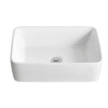 DeerValley Bath DeerValley DV-1V031 Ally Ceramic Sleek Rectangular Bathroom Vessel Sink Vessel Sink