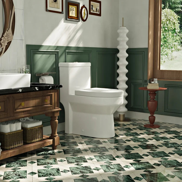 DeerValley Bath DeerValley DV-1F52813 Liberty Dual-Flush Elongated One-Piece Toilet (Seat Included) Toilet