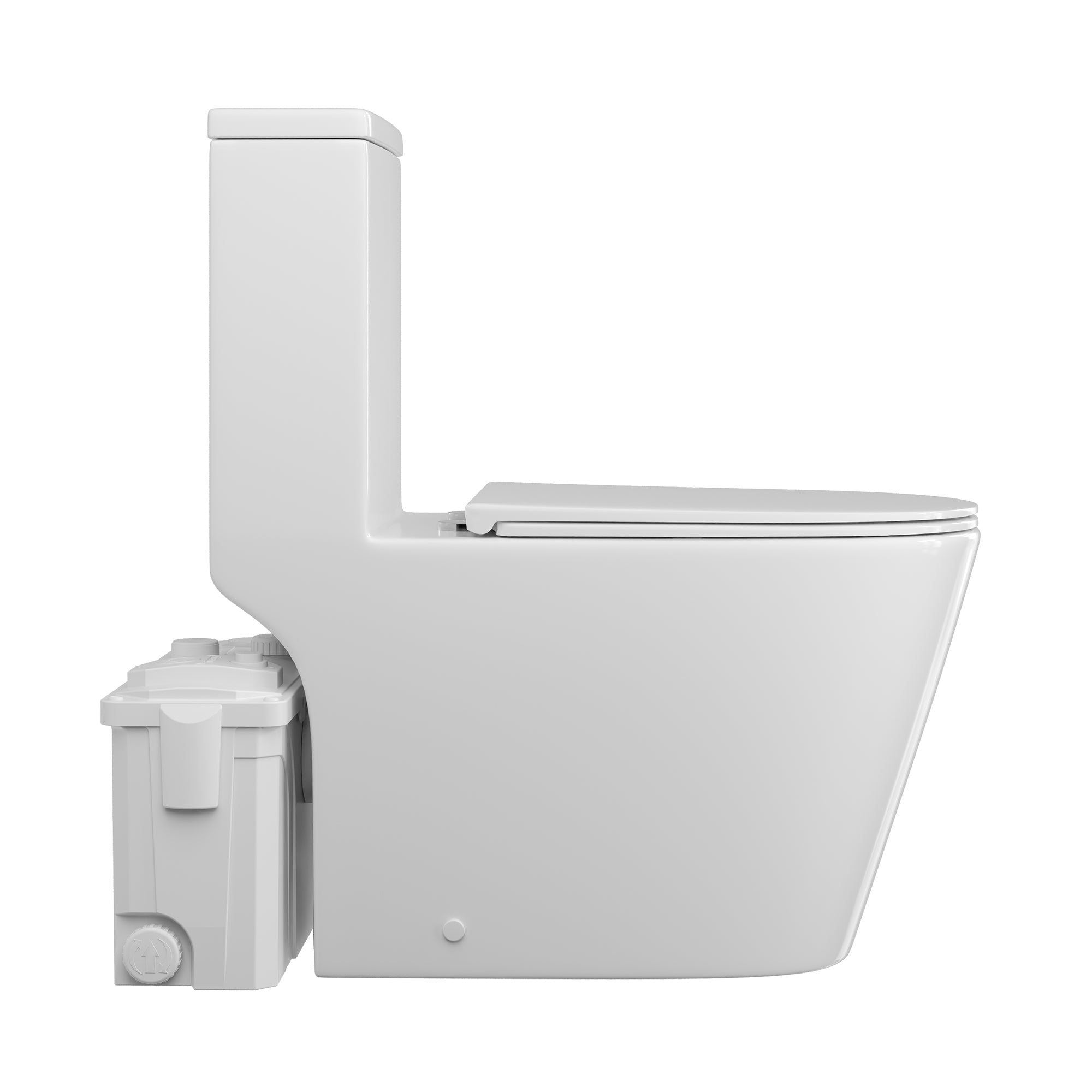 Macerating Toilet | 23ft Vertical Sewage Lift, 700W Stainless Steel Grinder, Dual Odor Control System, 1.06/1.59 GPF Dual Flush -DV-1F340ZH006