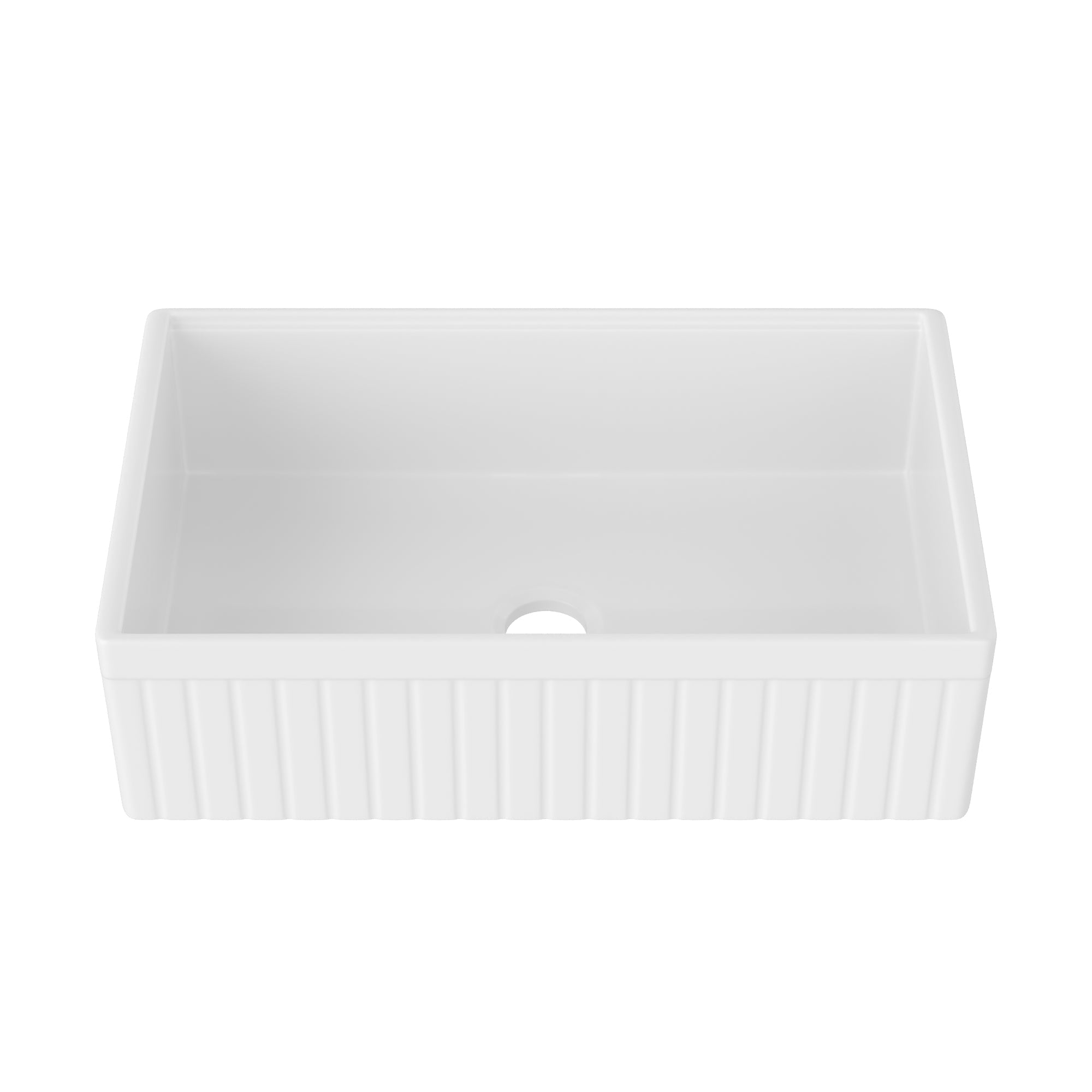 DeerValley 33" L x 20" W Farmhouse Workstation Kitchen Sink, Reversible Fireclay Deep Single Bowl Apron Front Kitchen Sink, White Undermount Farm Sink with Ledge and Accessories, DV-1K0263