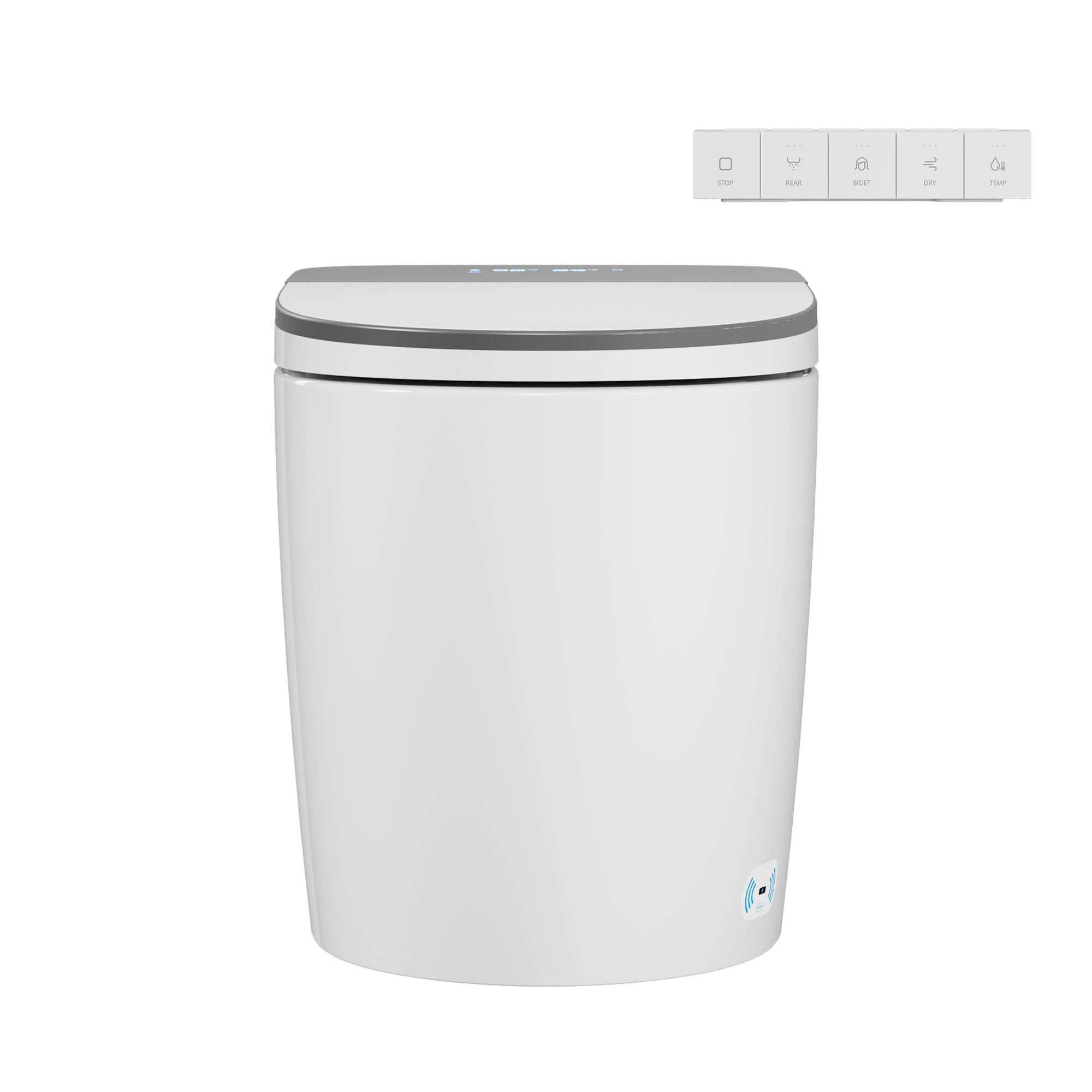 DeerValley DV-1S0336-V3 Premium Smart Toilet with Programmable Spa Cleaning, Foam Shield, ADA Comfort Height, Heated Seat, Warm Dryer, and Zero Water Pressure Flush – Touchless Luxury Bidet Toilet for Modern Families