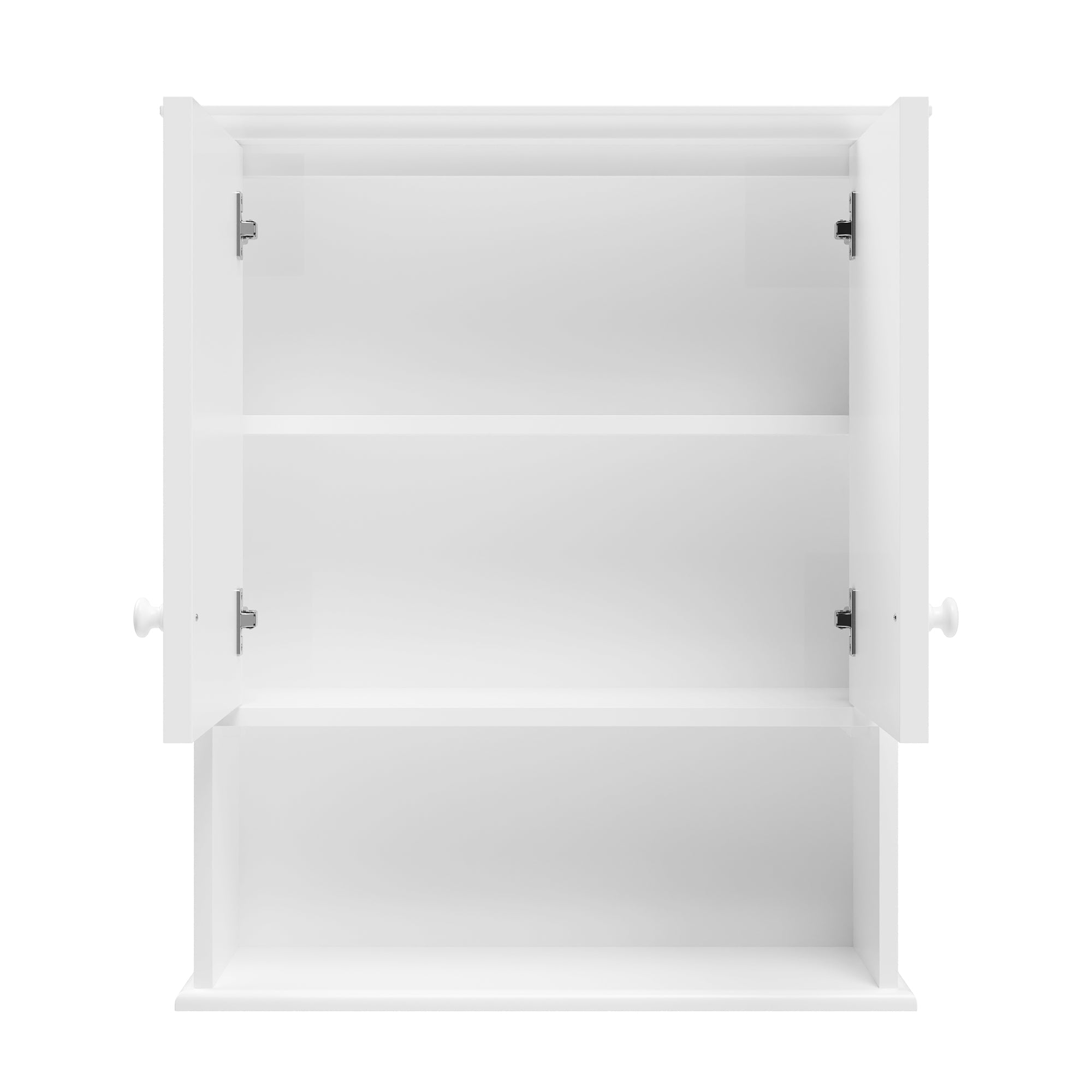 DeerValley Two-door Bathroom Cabinet, Wooden Wall Mounted Medicine Cabinet for Bathroom, White