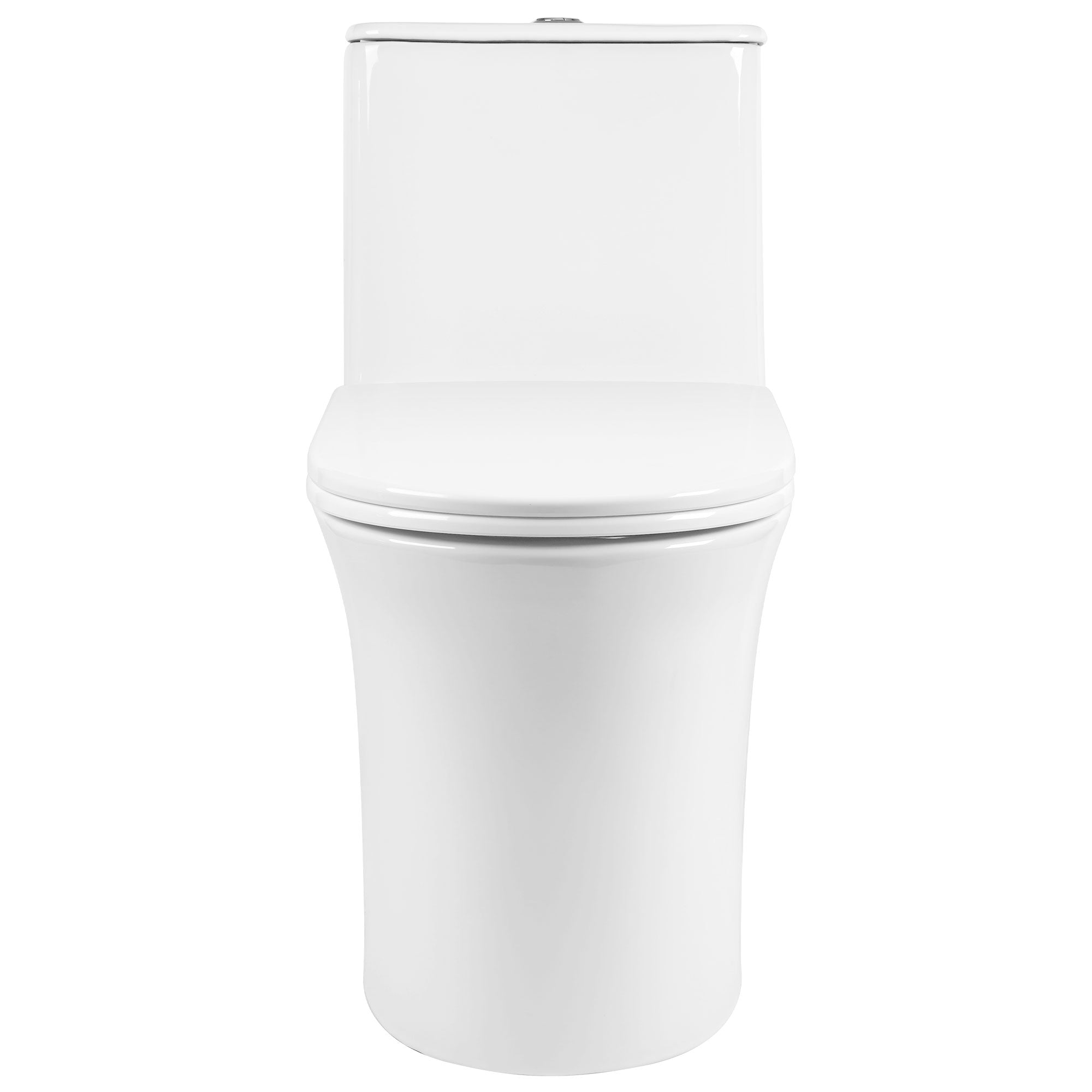One Piece Toilet for Bathroom, Dual Flush 1.1/1.6 GPF Skirted Toilets, Soft Close seat