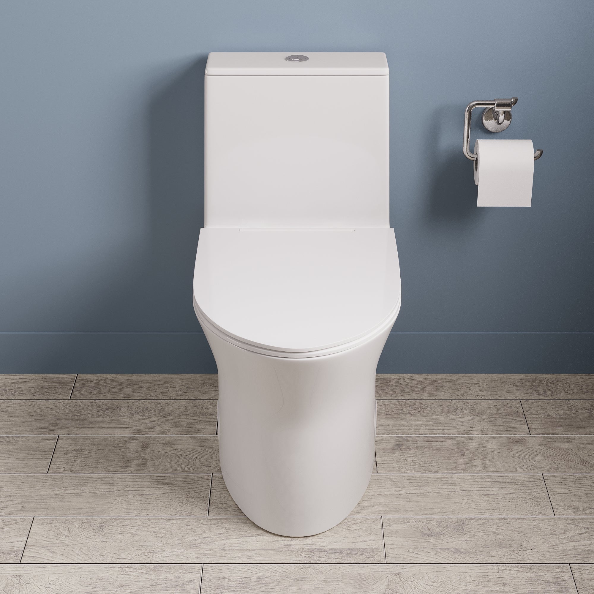 Elongated One Piece Toilet, Dual Flush 1.1/1.6 GPF Toilets with Soft Close Seat