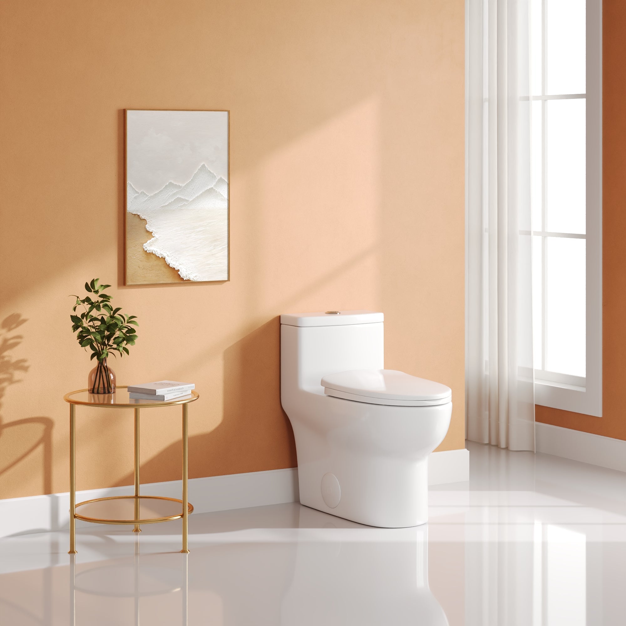 DeerValley Elongated Bathroom Toielt, Dual Flush 1.1/1.6 GPF White Modern Toilet with ADA Seat Height, 12" Rough-In,DV-1F026Pro