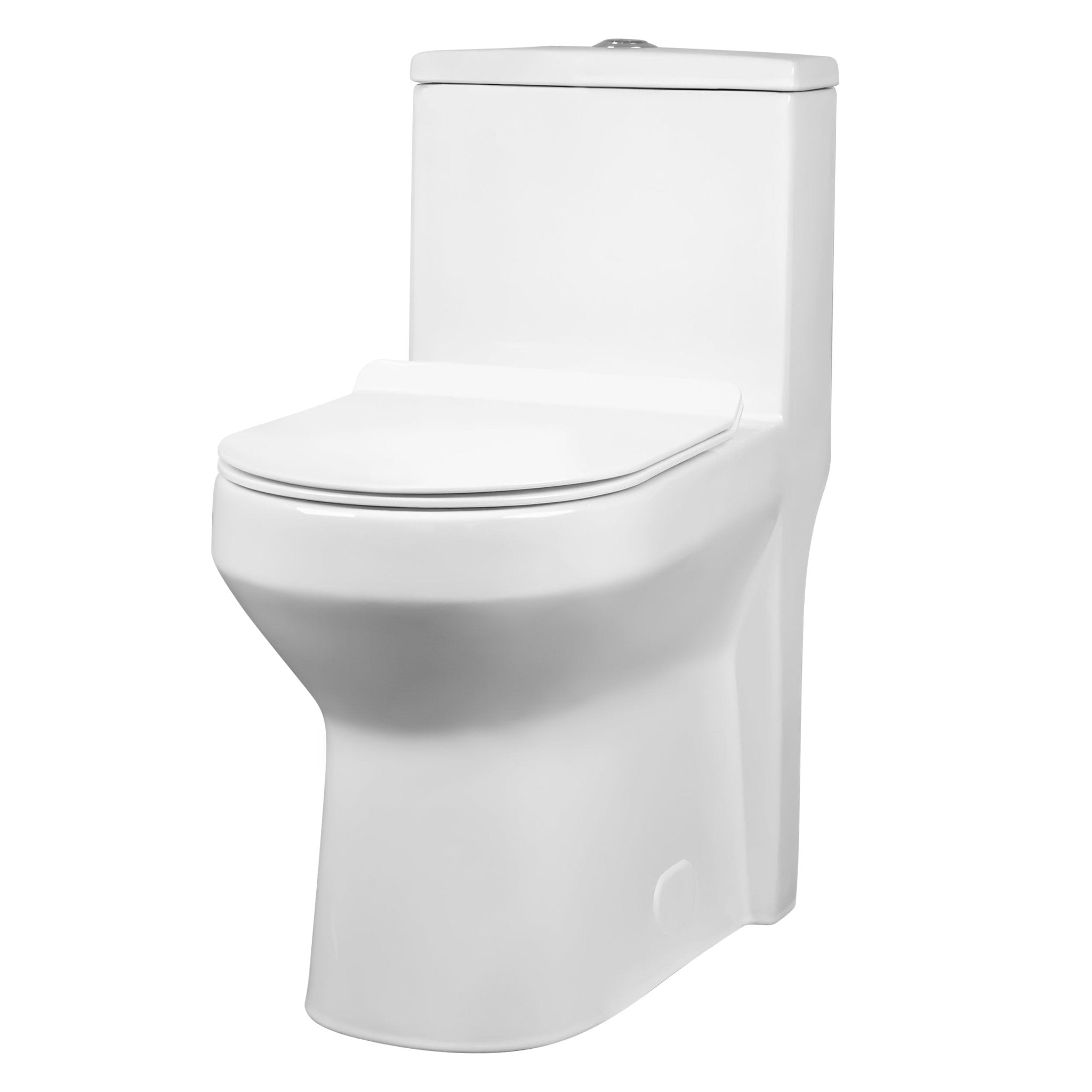 DeerValley Liberty Compact One-Piece Toilet with High-Efficiency Flush, ADA Comfort Height, Ultra-Thin Tank and Lid, Water-Saving Dual Flush (Seat Included)