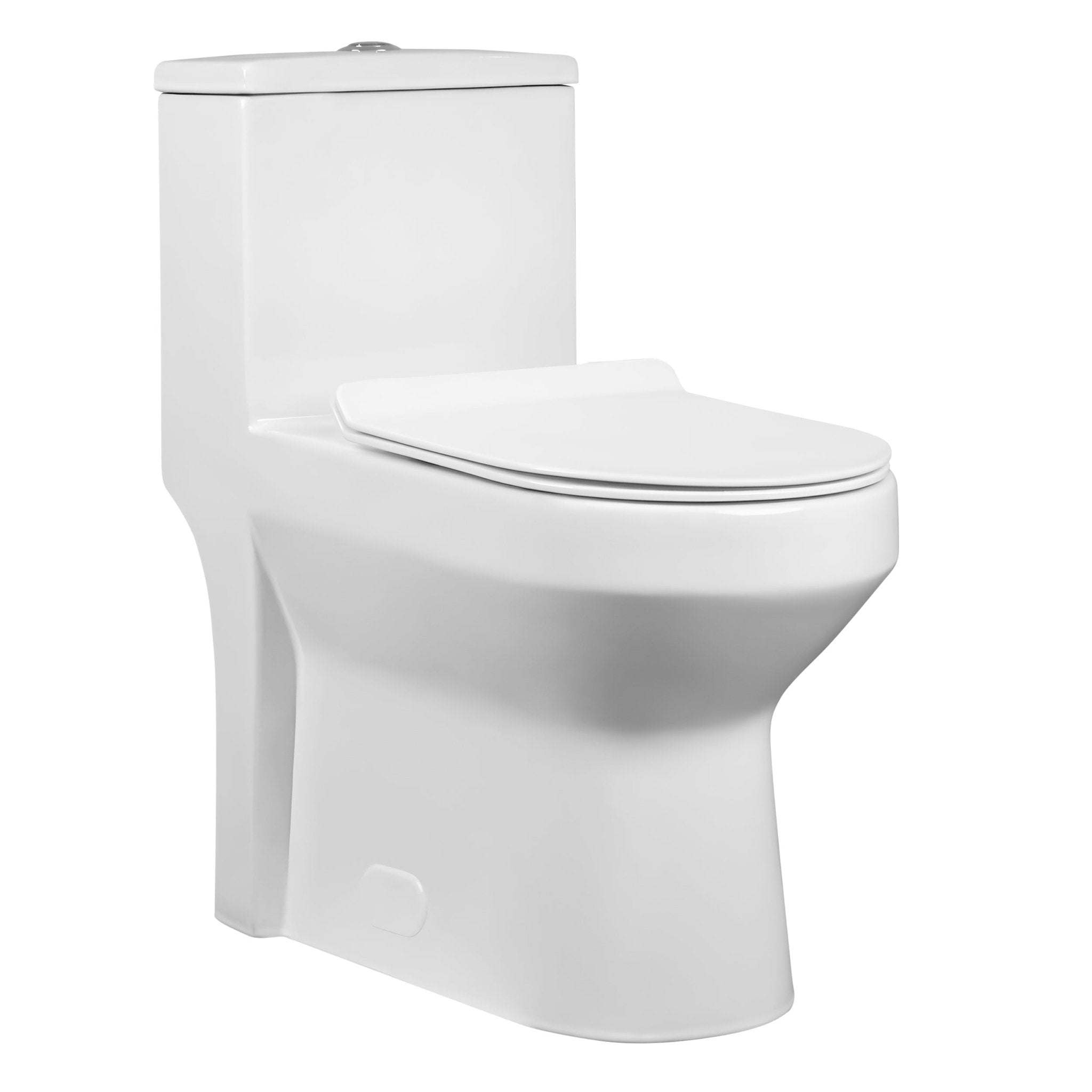 DeerValley Liberty Compact One-Piece Toilet with High-Efficiency Flush, ADA Comfort Height, Ultra-Thin Tank and Lid, Water-Saving Dual Flush (Seat Included)