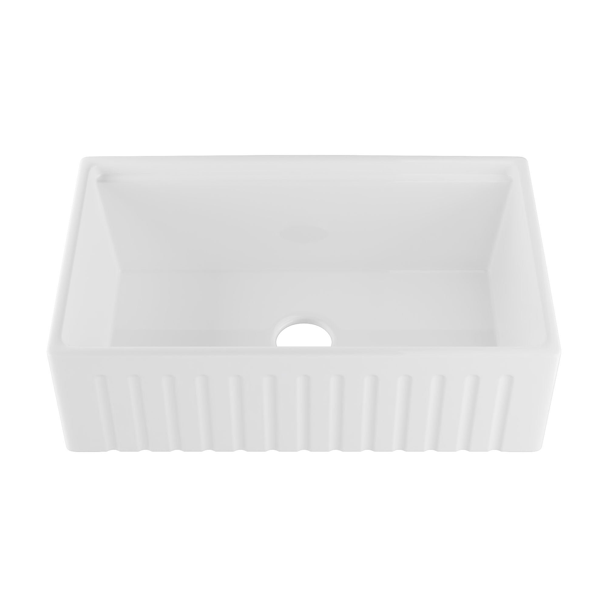 33" L X 20" W Rectangular Workstation Farmhouse Kitchen Sink, Easy-Cleaning